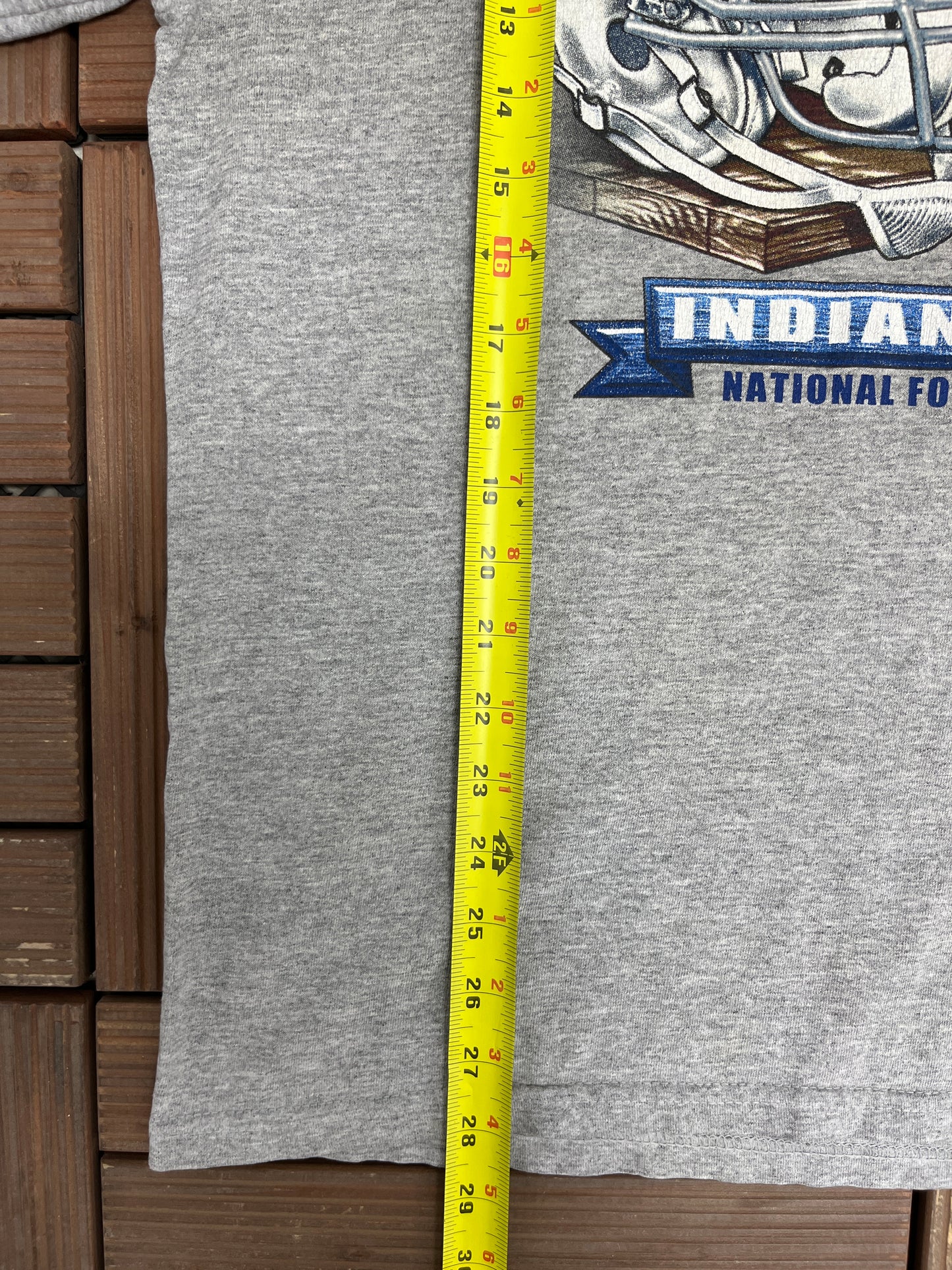 Indianapolis Colts Accomplishments Graphic Tee | Size X-Large | Vintage 2000s NFL Football Grey T-Shirt