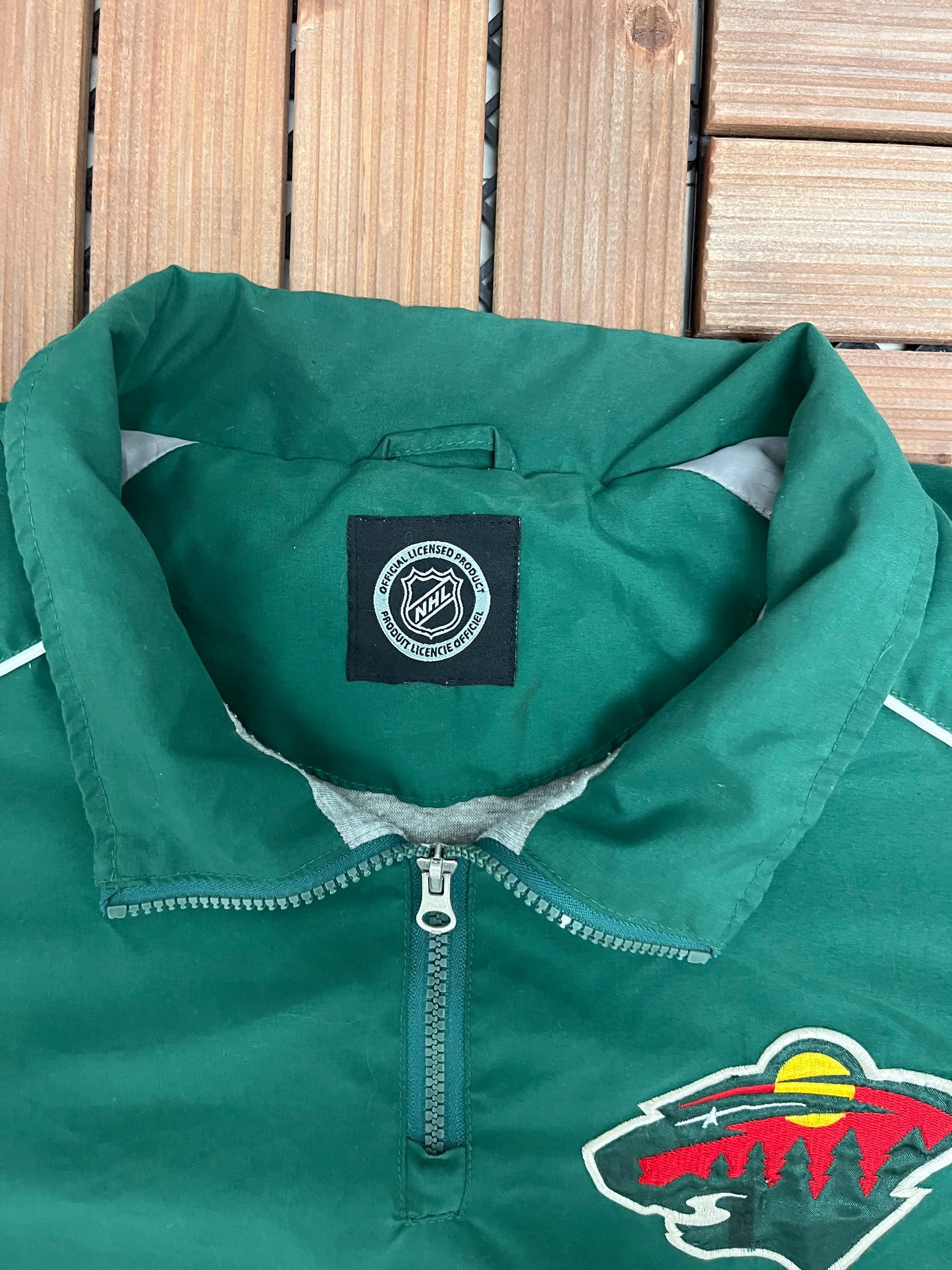 Minnesota Wild Graphic Windbreaker | Size XX-Large | Vintage 2000s NHL Hockey Green Jacket |