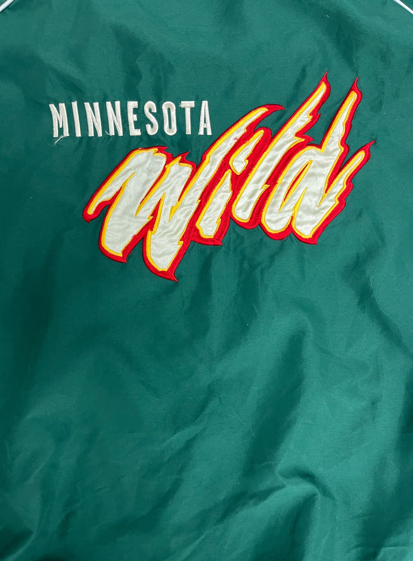 Minnesota Wild Graphic Windbreaker | Size XX-Large | Vintage 2000s NHL Hockey Green Jacket |