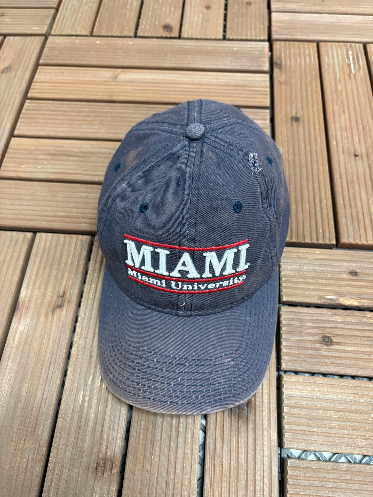 Miami RedHawks Graphic Hat | Metal Clasp | Vintage 1990s College Sports Cap |