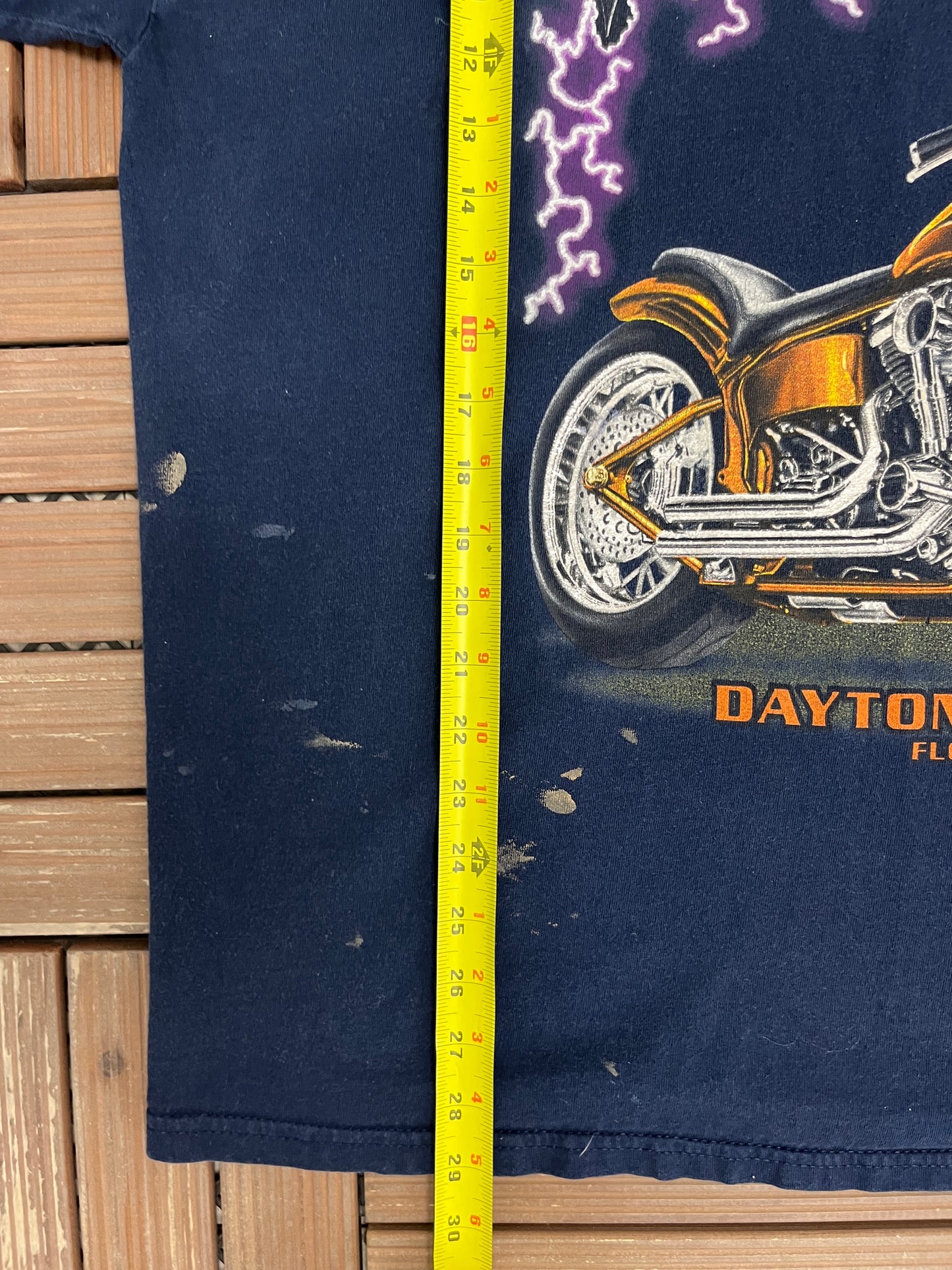 Daytona Bike Week 2006 Graphic Tee | Size XX-Large | Vintage 2000s Motorcycle Biker Blue T-Shirt |