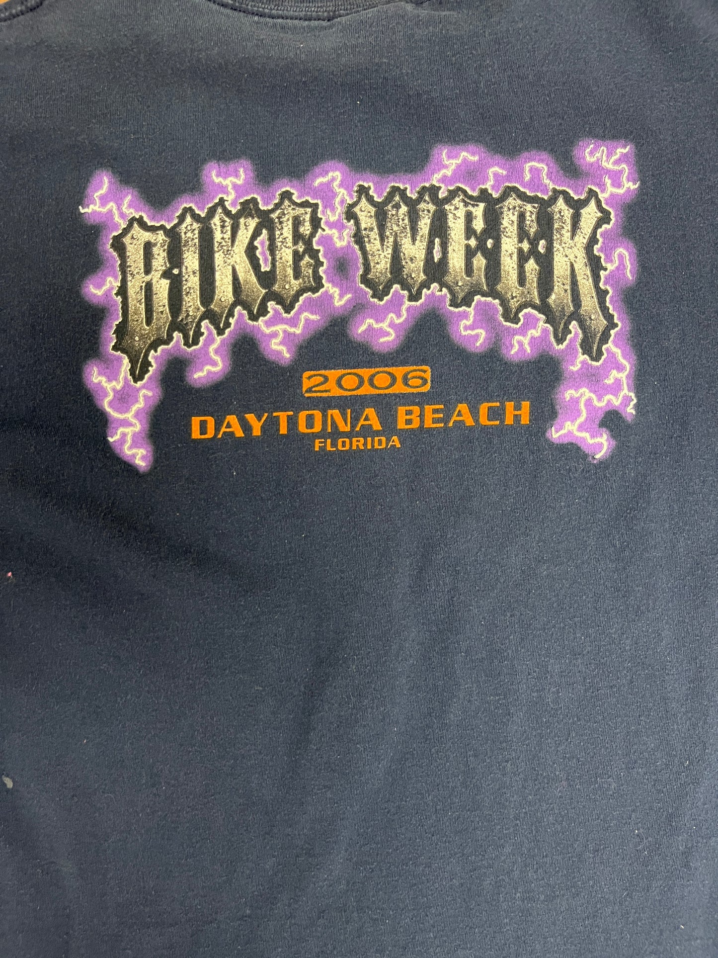 Daytona Bike Week 2006 Graphic Tee | Size XX-Large | Vintage 2000s Motorcycle Biker Blue T-Shirt |