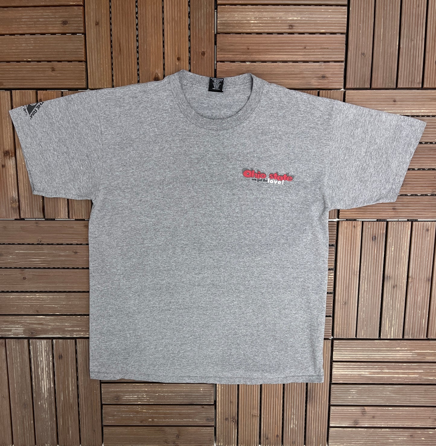 Ohio State Buckeyes We Got The Love Graphic Tee | Size X-Large | Vintage 1990s College Grey T-Shirt |
