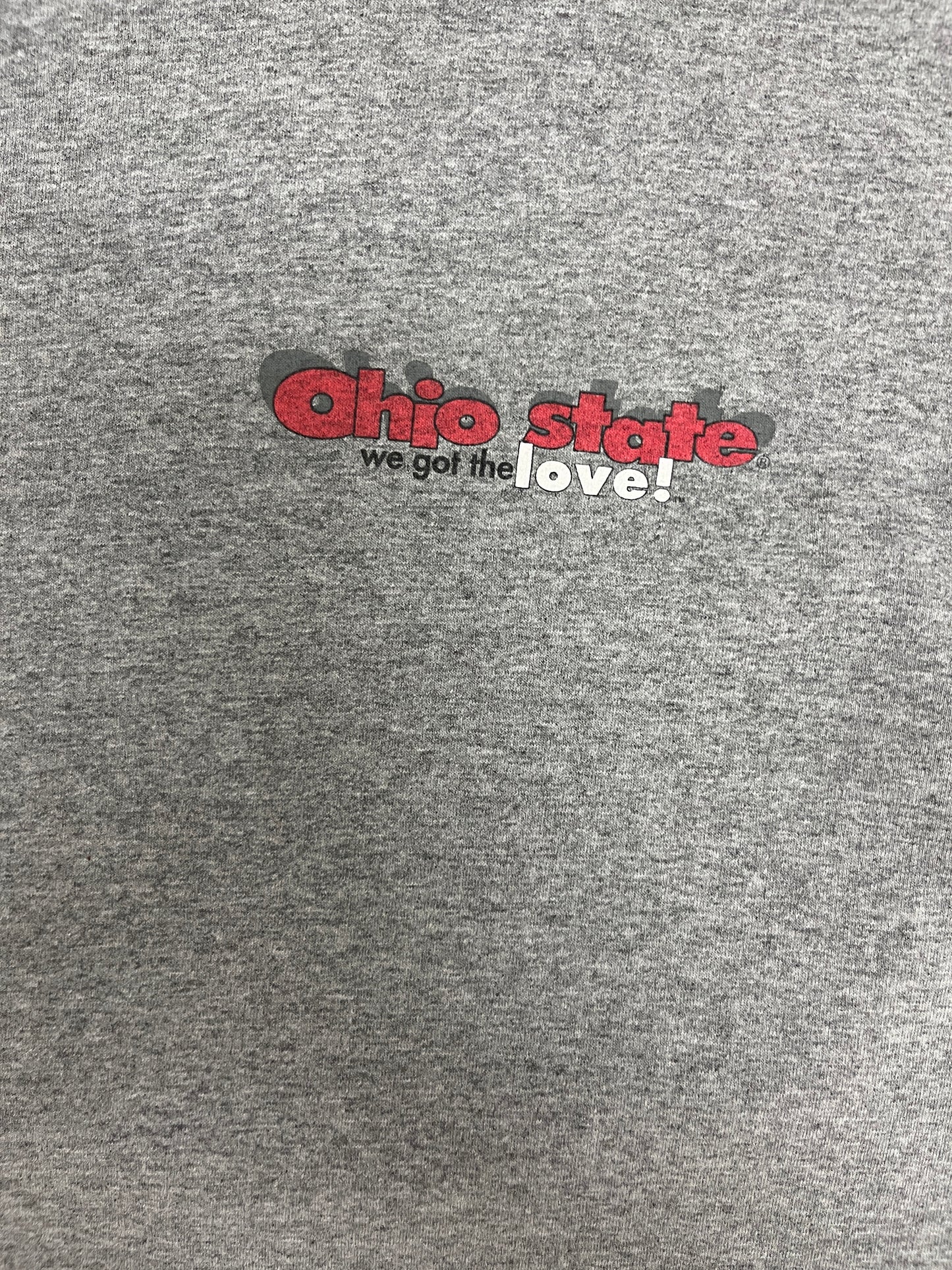 Ohio State Buckeyes We Got The Love Graphic Tee | Size X-Large | Vintage 1990s College Grey T-Shirt |