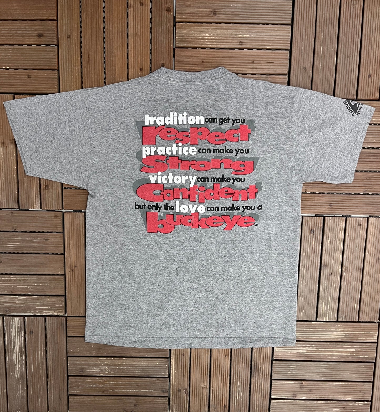 Ohio State Buckeyes We Got The Love Graphic Tee | Size X-Large | Vintage 1990s College Grey T-Shirt |