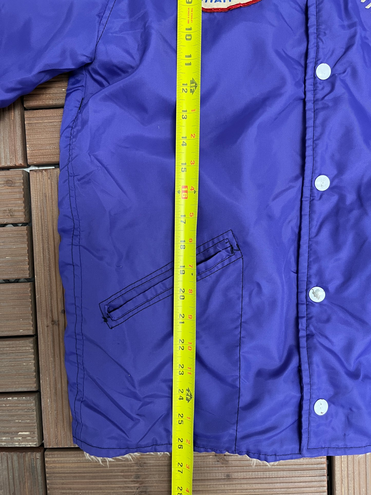 Midwest Realty Elks '78-'79 Graphic Jacket | Size Medium | Vintage 1970s Varsity Promotional Purple Coat |