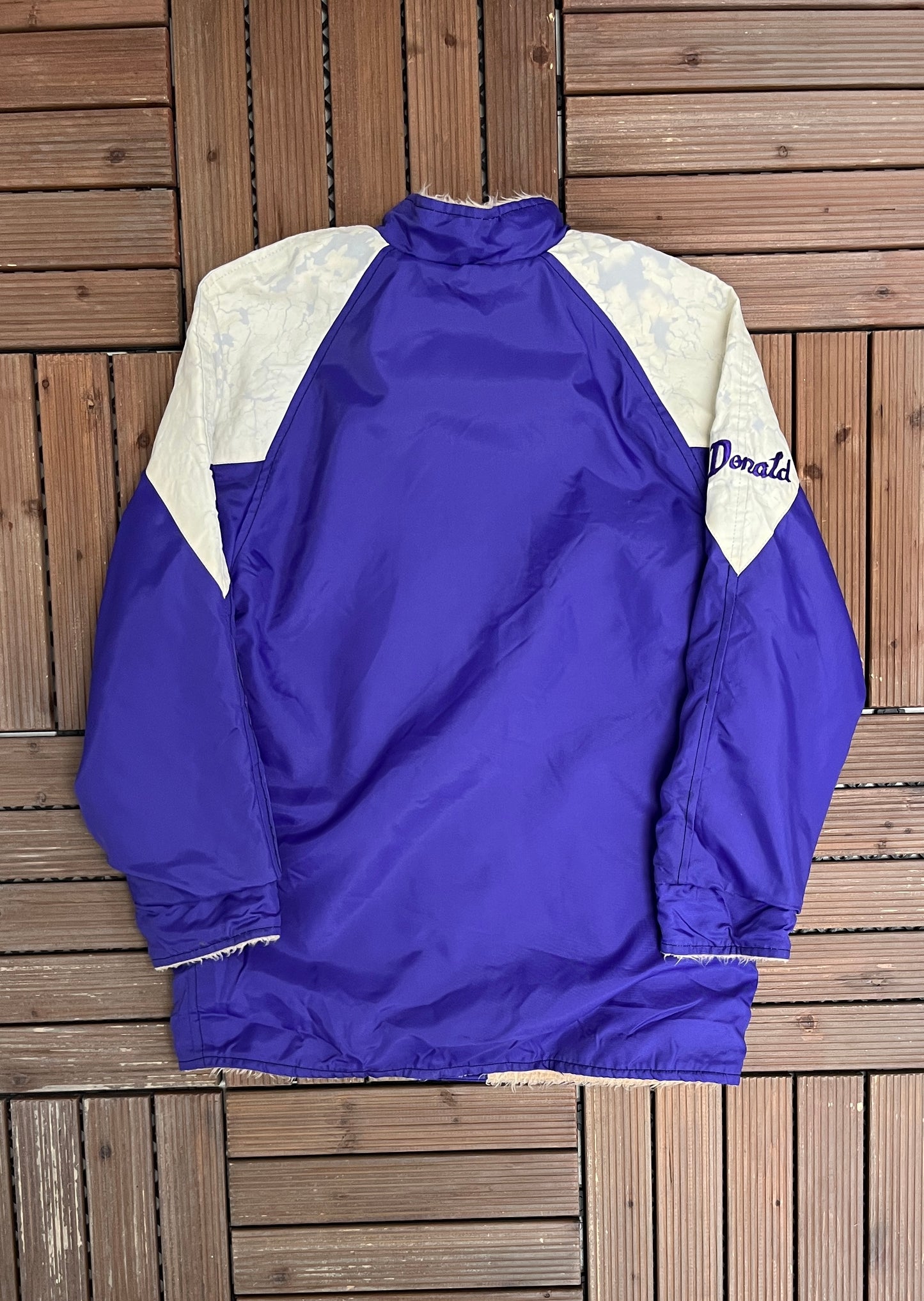 Midwest Realty Elks '78-'79 Graphic Jacket | Size Medium | Vintage 1970s Varsity Promotional Purple Coat |