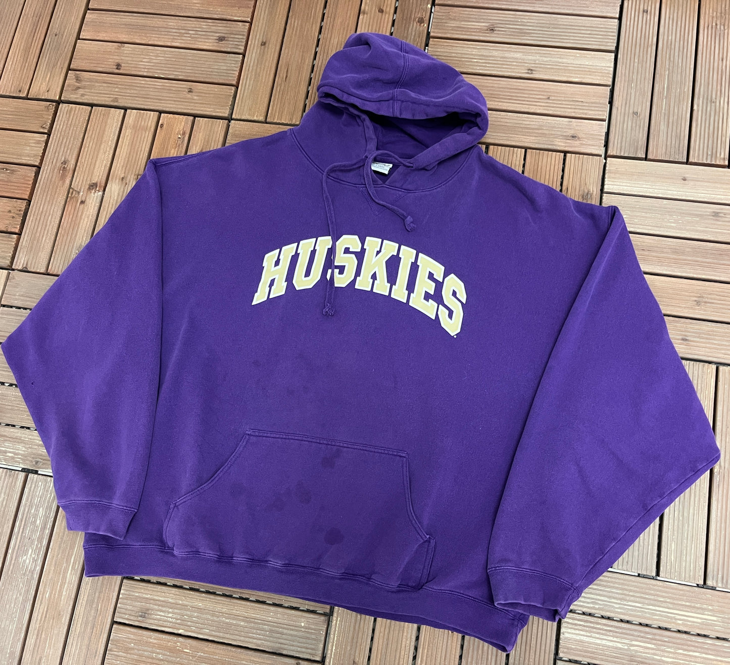 Washington Huskies Graphic Hoodie | Size XX-Large | Vintage 2000s College Purple Hoodie |