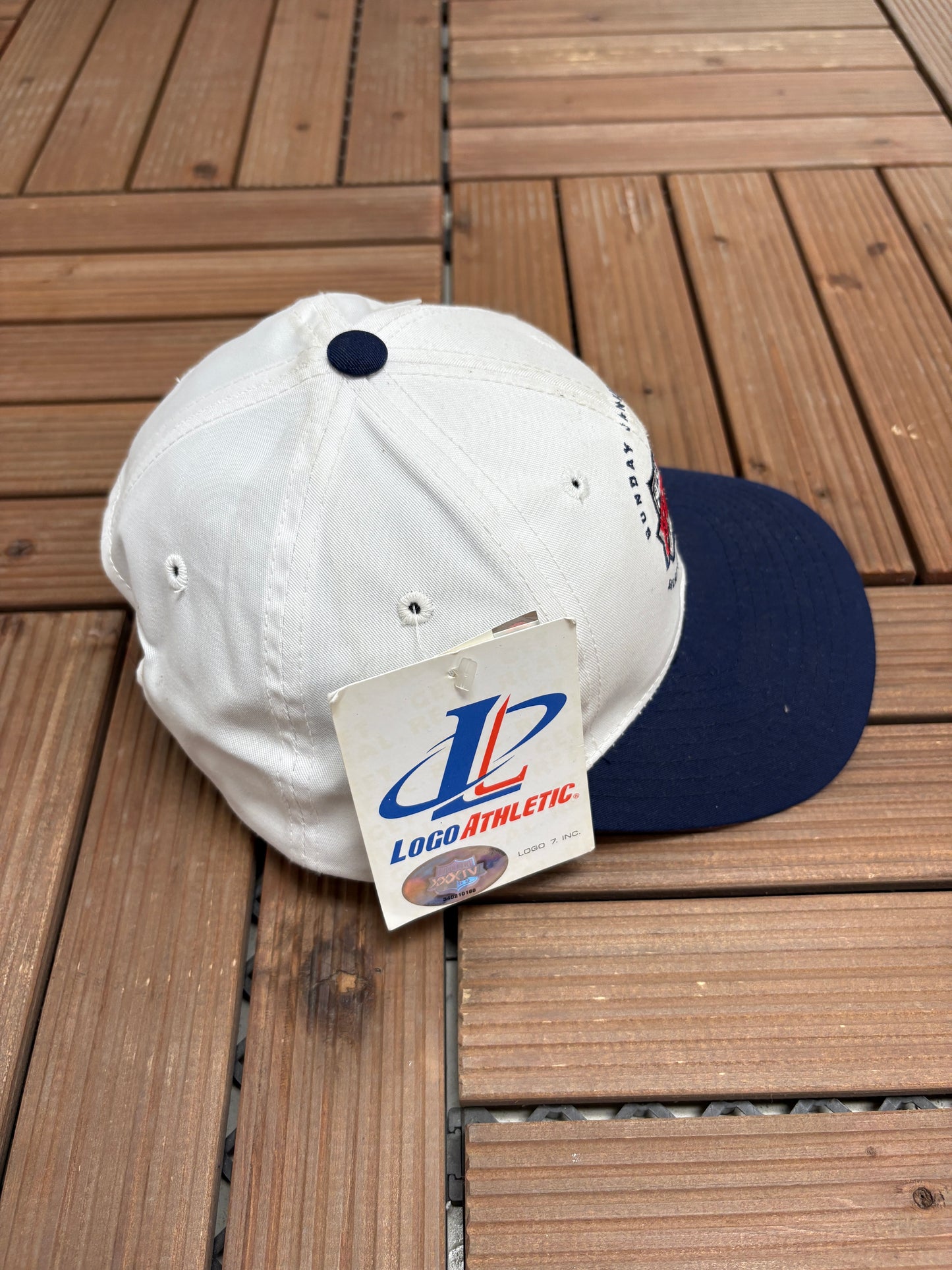 Super Bowl XXXIV Graphic Hat | Snap Back | Vintage 1990s NFL Football White Cap |