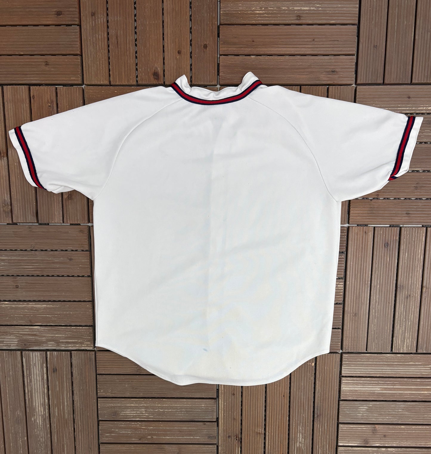 Atlanta Braves Stitched Baseball Jersey | Size Large | Vintage 1990s MLB Baseball White Jersey |