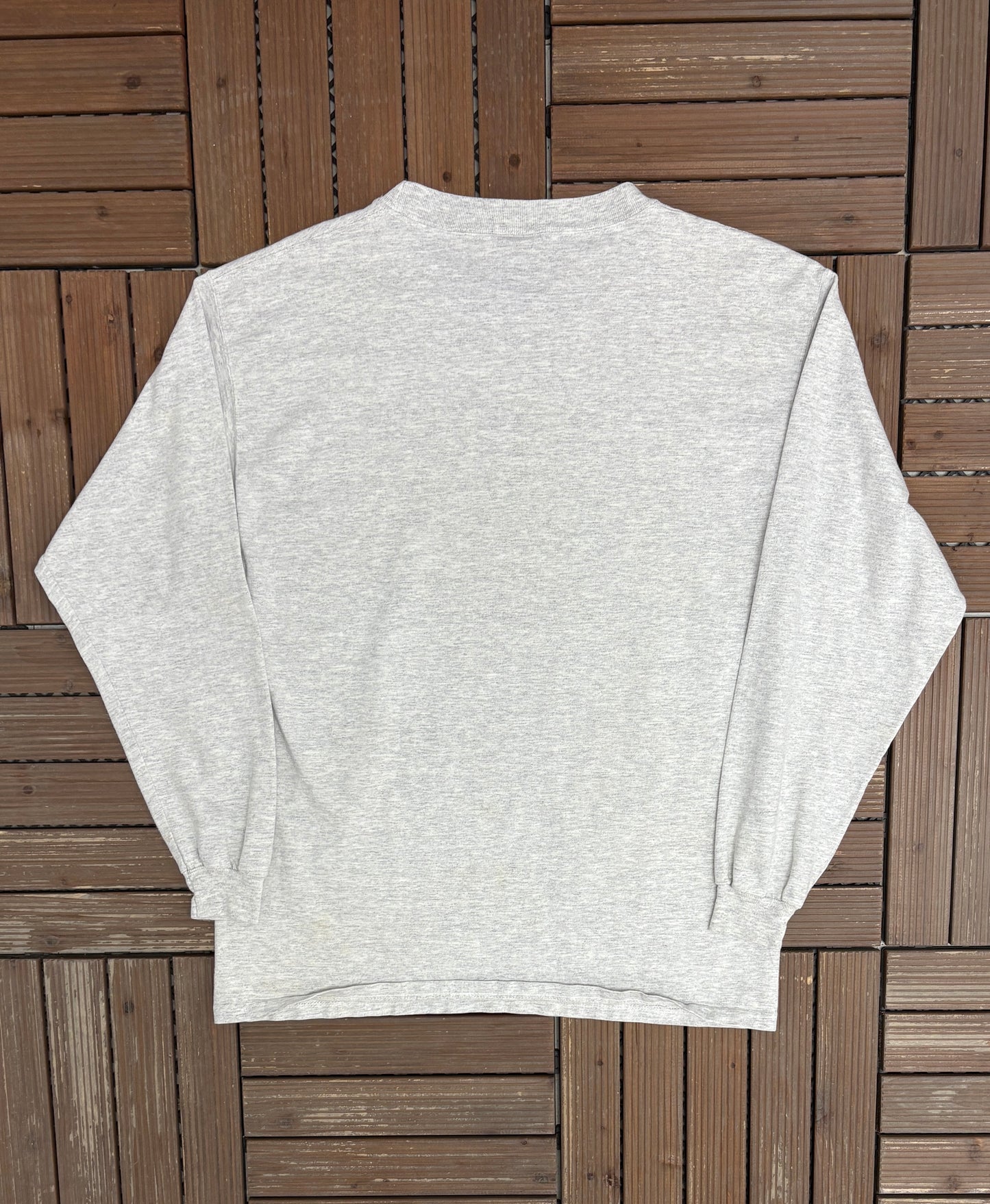 Duke Blue Devils Graphic Tee | Size Medium | Vintage 1990s College Basketball Grey Long Sleeve T-Shirt |