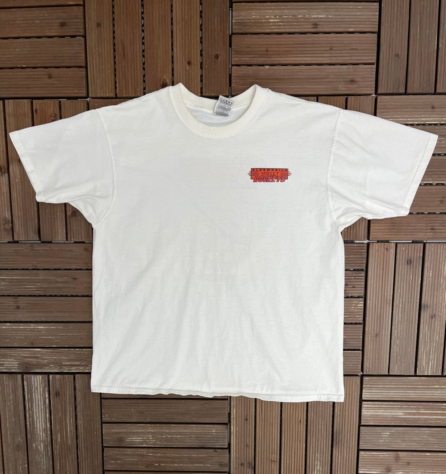 Oldsmobile Street Rockets Detroit Graphic Tee | Size X-Large | Vintage 2000s Car White T-Shirt |