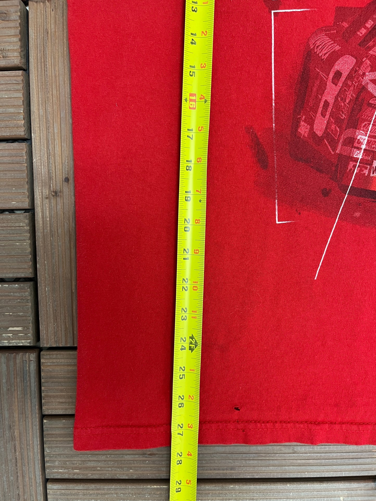 Dale Earnhardt Jr. Racing Graphic Tee | Size X-Large | Vintage 2000s NASCAR Racing Red Sleeveless T-Shirt |