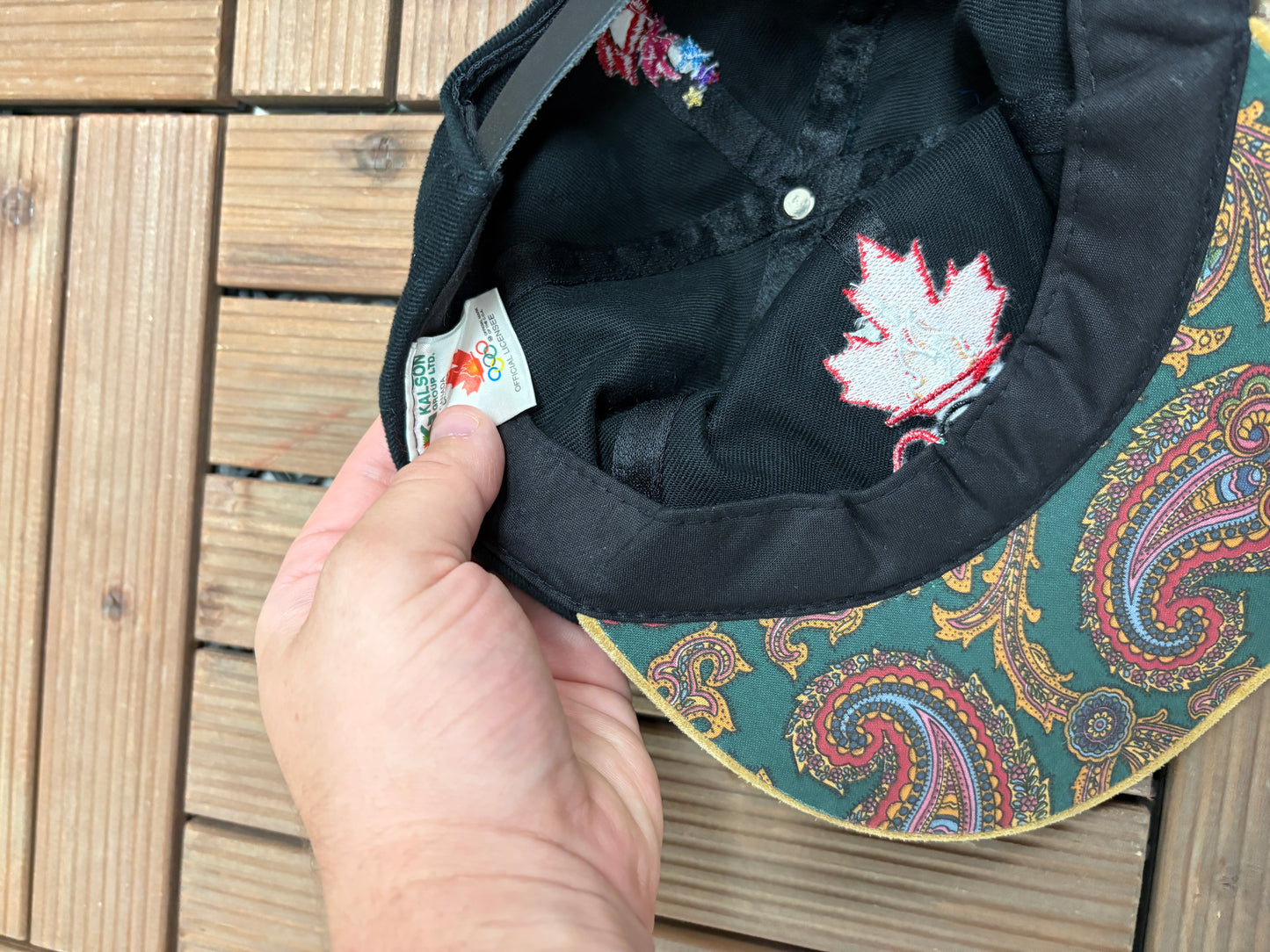 Team Canada Atlanta 1996 Olympics Hat | Metal Clasp | Vintage 1990s Black Cap |