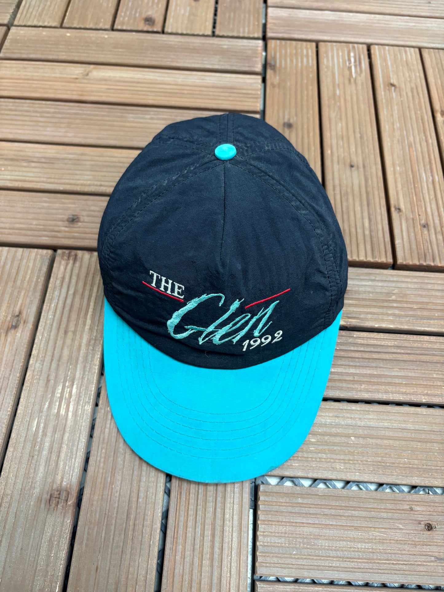 Budweiser At The Glen 1992 Graphic Hat | Snap Back | Vintage 1990s NASCAR Racing Black Cap |