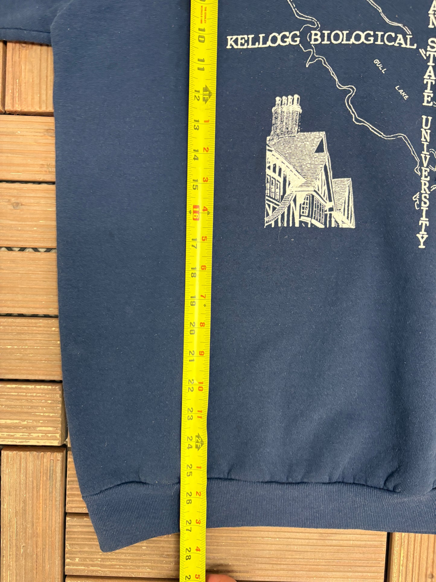 Kellogg Biological Station Michigan State University Graphic Crewneck | Size X-Large | Vintage 1980s College Blue Sweater |