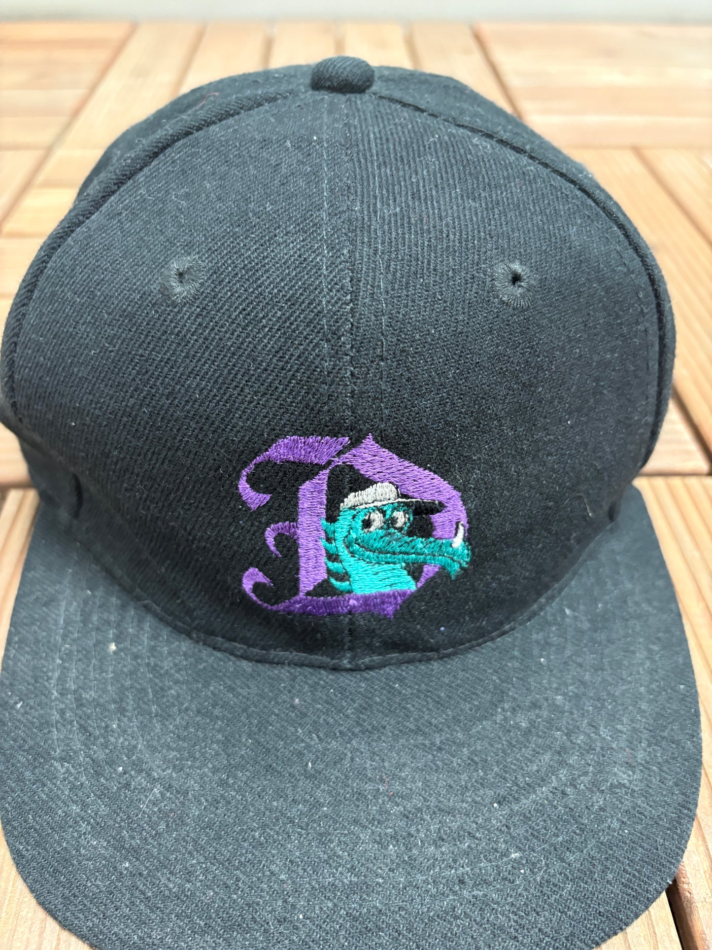 Dayton Dragons Graphic Hat | Snap Back | Vintage 1990s MiLB Baseball Black Cap |
