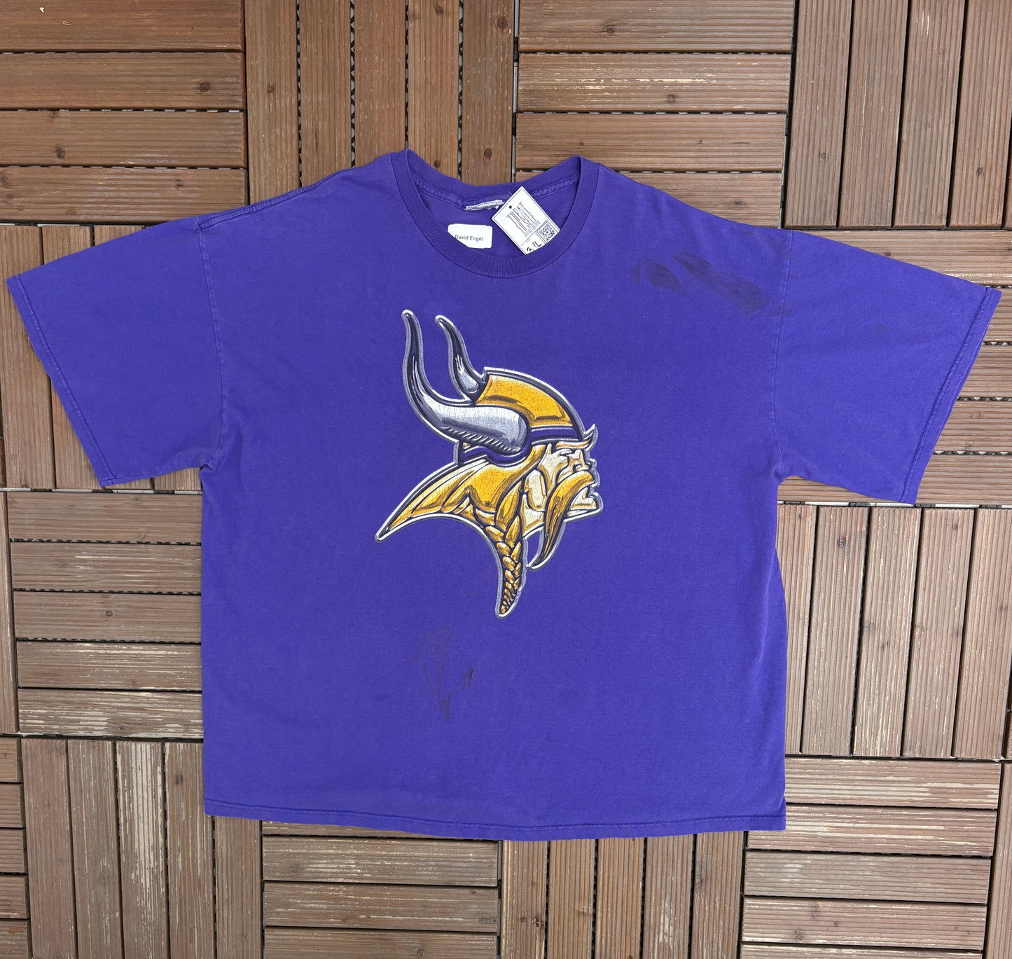 Minnesota Vikings Graphic Tee | Size XXX-Large | Vintage 2000s NFL Football Purple T-Shirt |