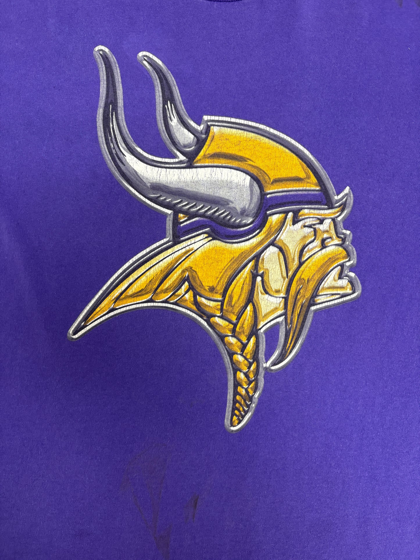 Minnesota Vikings Graphic Tee | Size XXX-Large | Vintage 2000s NFL Football Purple T-Shirt |