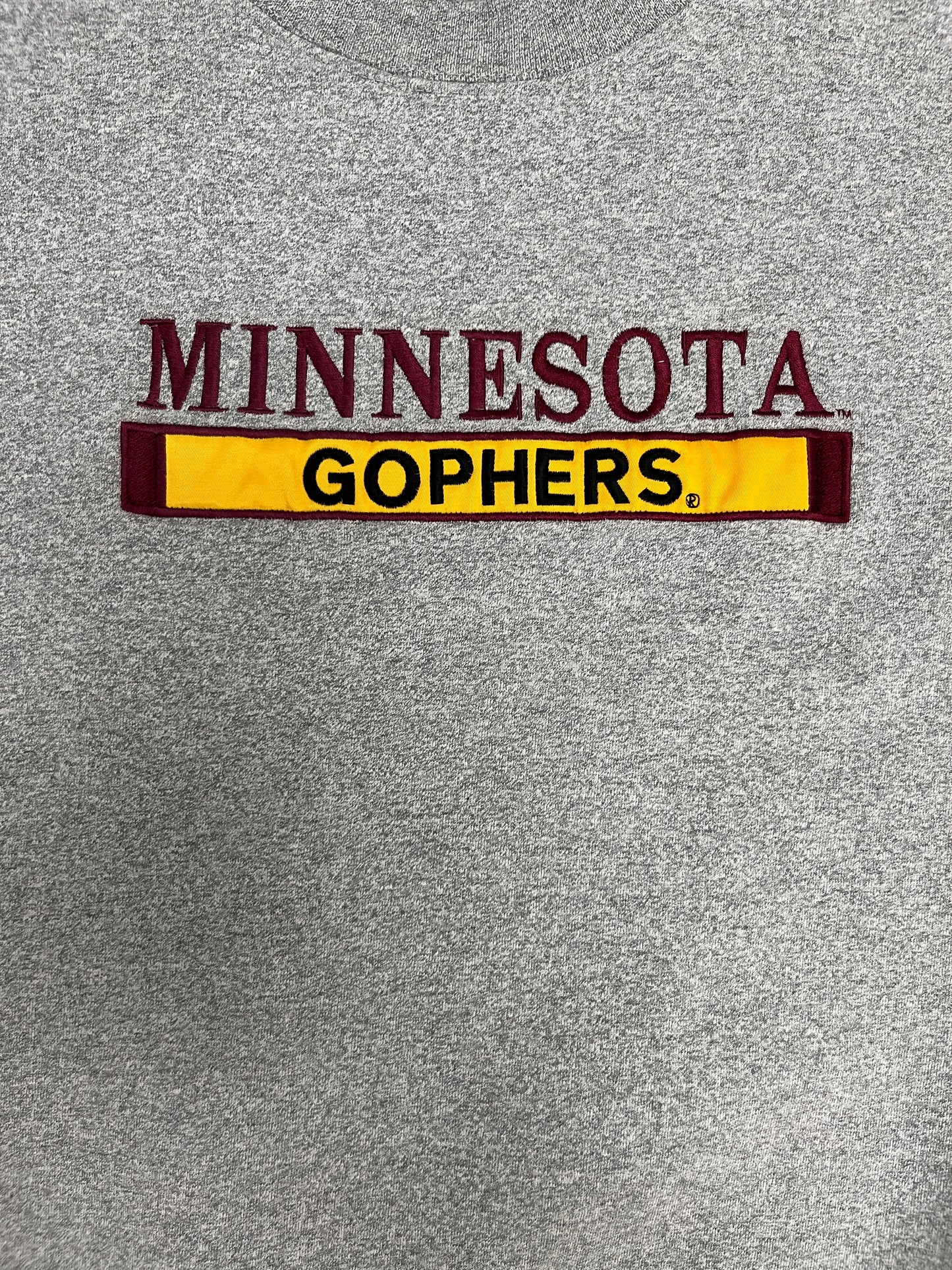 Minnesota Golden Gophers Stitched Graphic Crewneck | Size X-Large | Vintage 1990s College Grey Sweater |