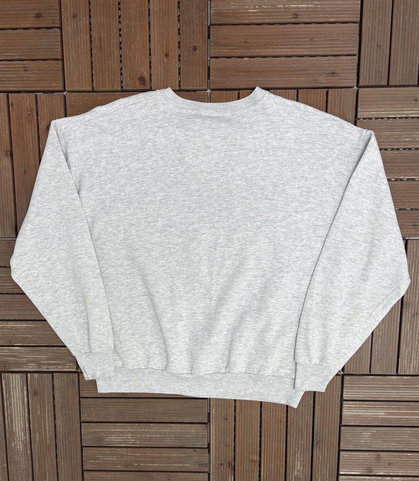 Nationwide Insurance Graphic Crewneck | Size X-Large | Vintage 1990s Company Promotional Grey Sweater |