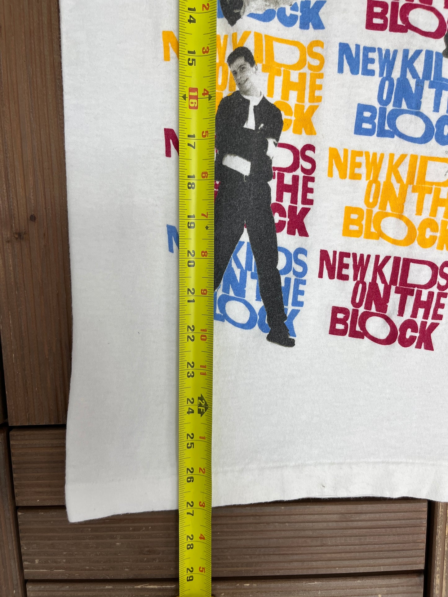 New Kids On The Block Hangin' Tough Graphic Tee | Size Small/Medium | Vintage 1980s Boy Band White T-Shirt |