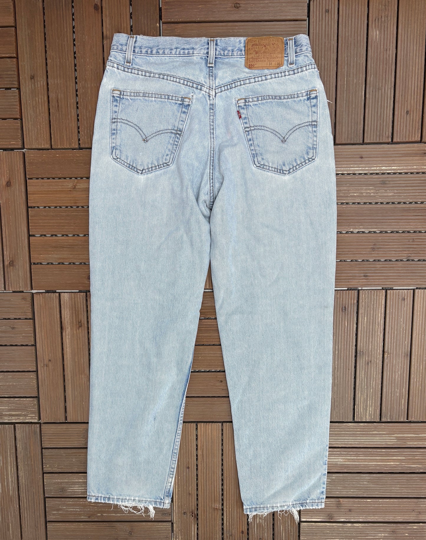Levi Strauss & Co 550 Relaxed Fit Blue Denim Jeans | Size 34 x 30 | Vintage 1990s Levi's Light Blue Jeans |