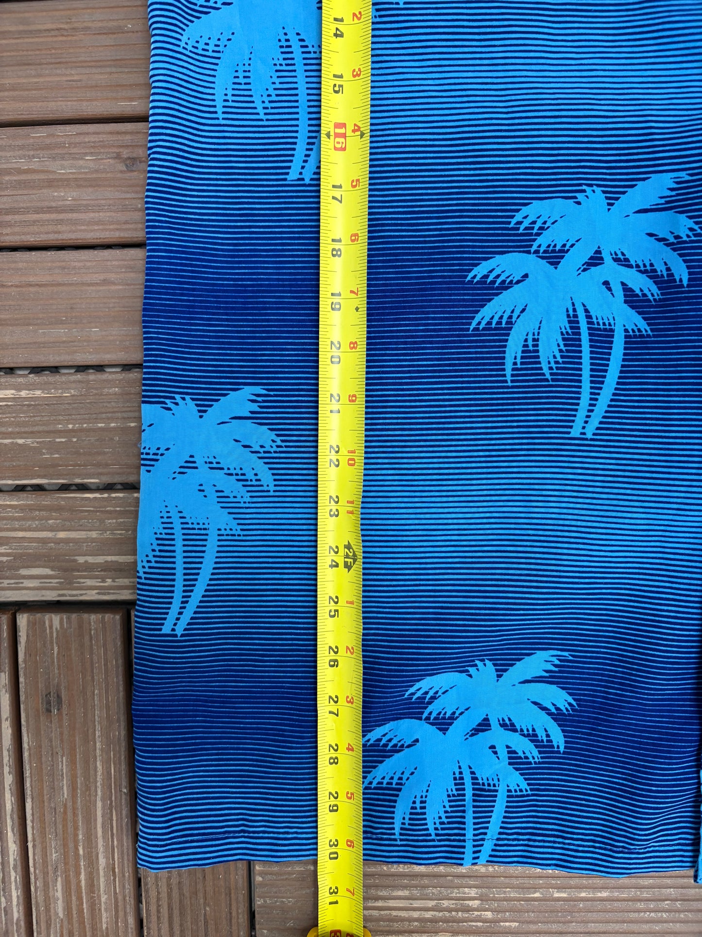 Maui Maui Palm Trees Graphic Hawaiian Shirt | Size Large | Vintage 1990s Scenic Hawaiian Shirt |