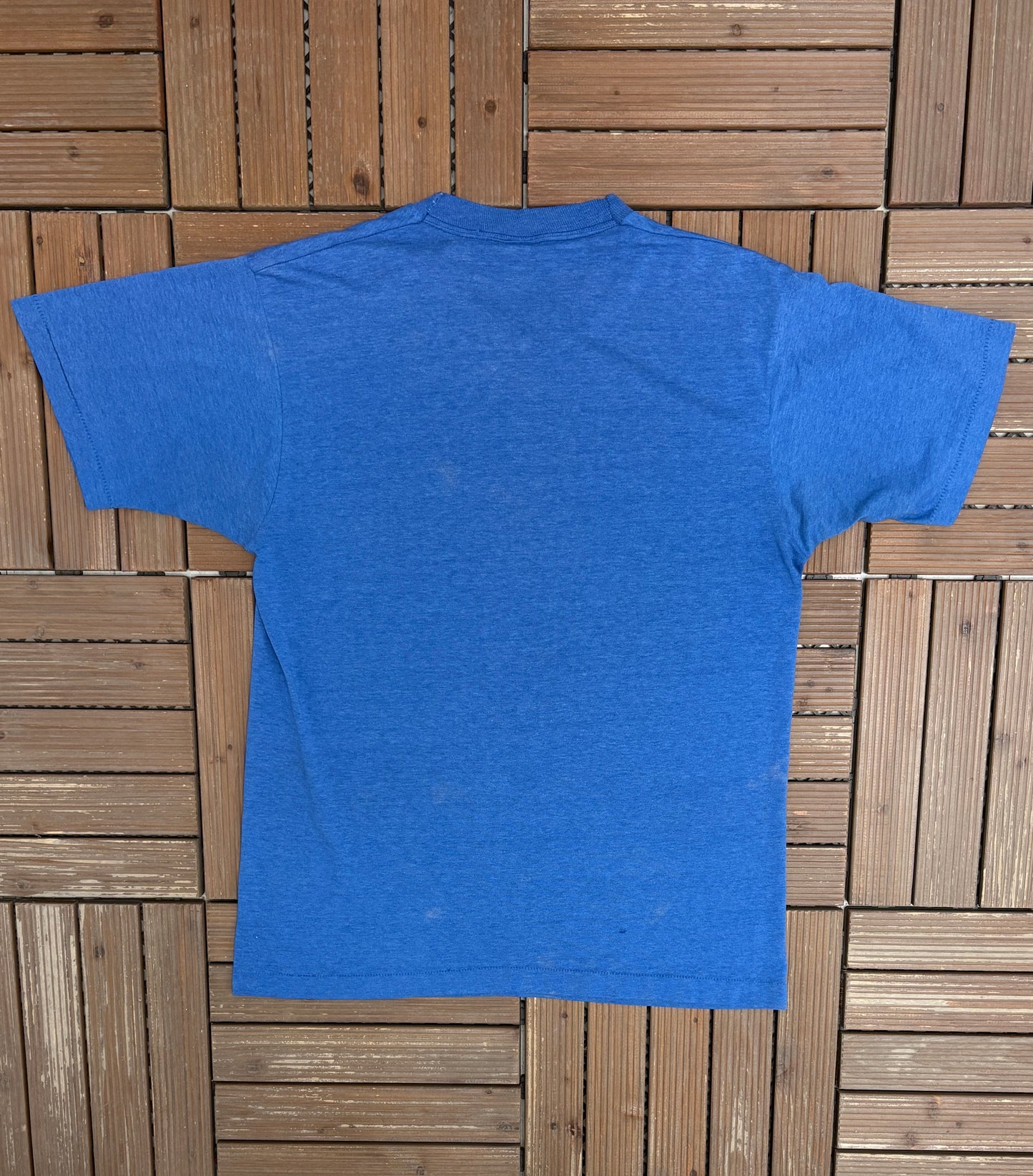 Chicago Cubs Graphic Tee | Size Large | Vintage 1980s MLB Baseball Blue T-Shirt |