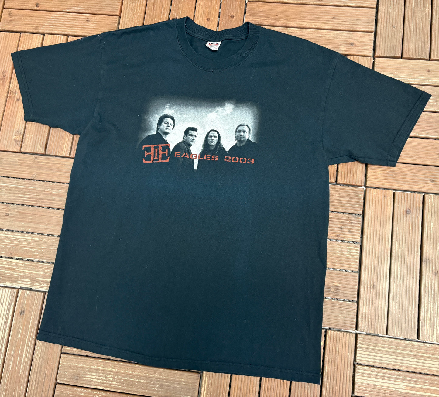 Eagles Farewell Tour 2003 Graphic Tee | Size X-Large | Vintage 2000s Rock Band Black T-Shirt |