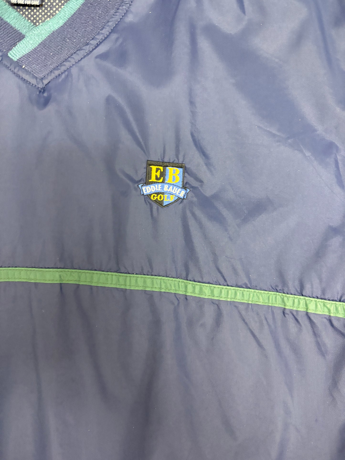 Eddie Bauer Golf Graphic Windbreaker | Size Medium | Vintage 1990s Golf Blue Windbreaker |