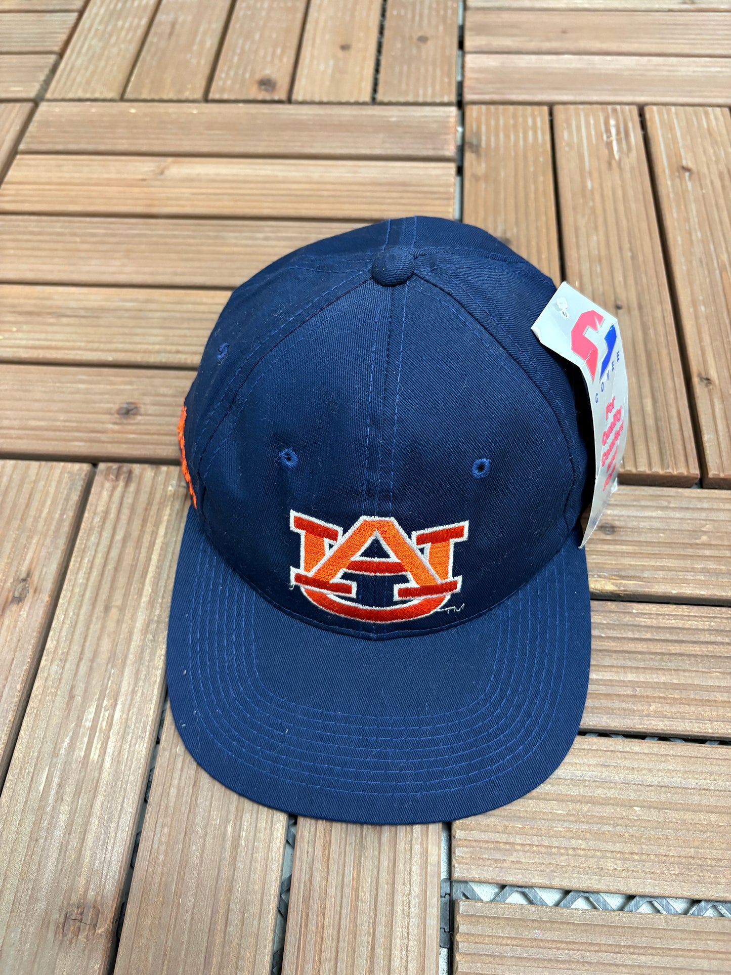 Auburn Tigers Graphic Hat | Snap Back | Vintage 1990s Blue College Cap |