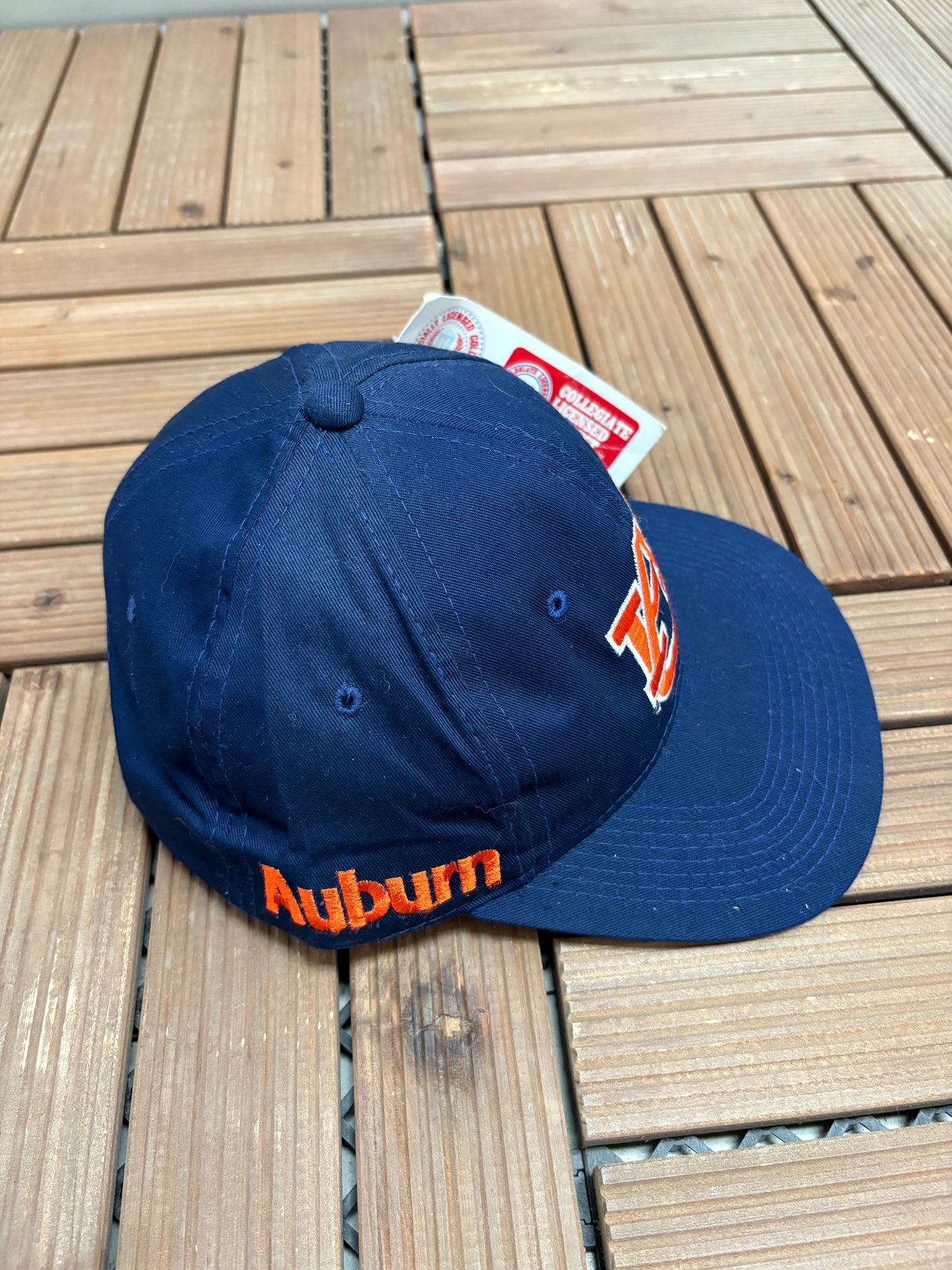 Auburn Tigers Graphic Hat | Snap Back | Vintage 1990s Blue College Cap |