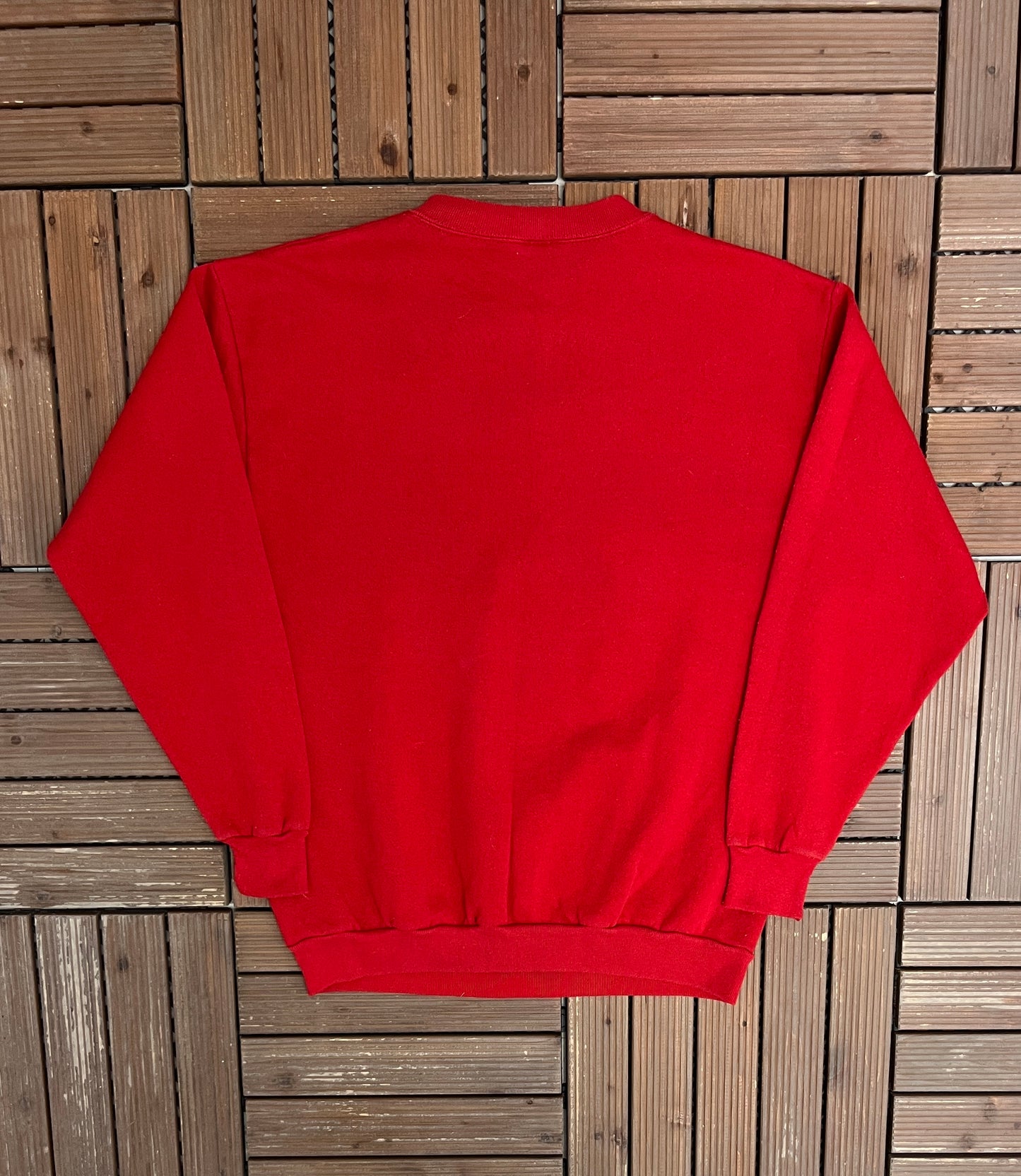 Cleveland Indians Graphic Crewneck | Size Large | Vintage 1990s MLB Baseball Red Sweater |