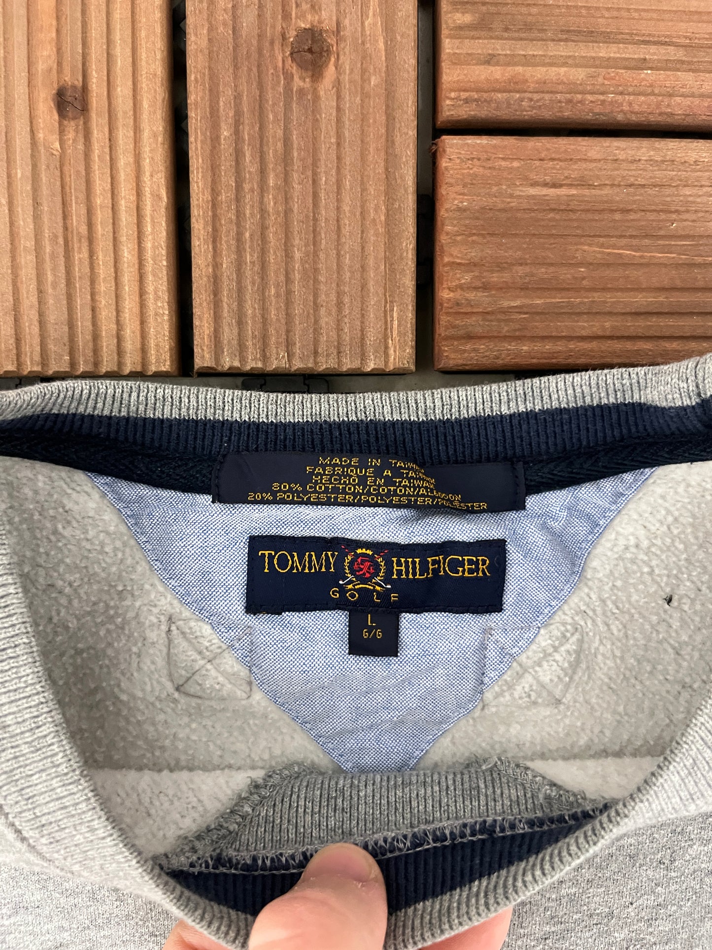 Team Dodge Embroidered Graphic Crewneck | Size Large | Vintage 1990s Promotional Grey Sweater |