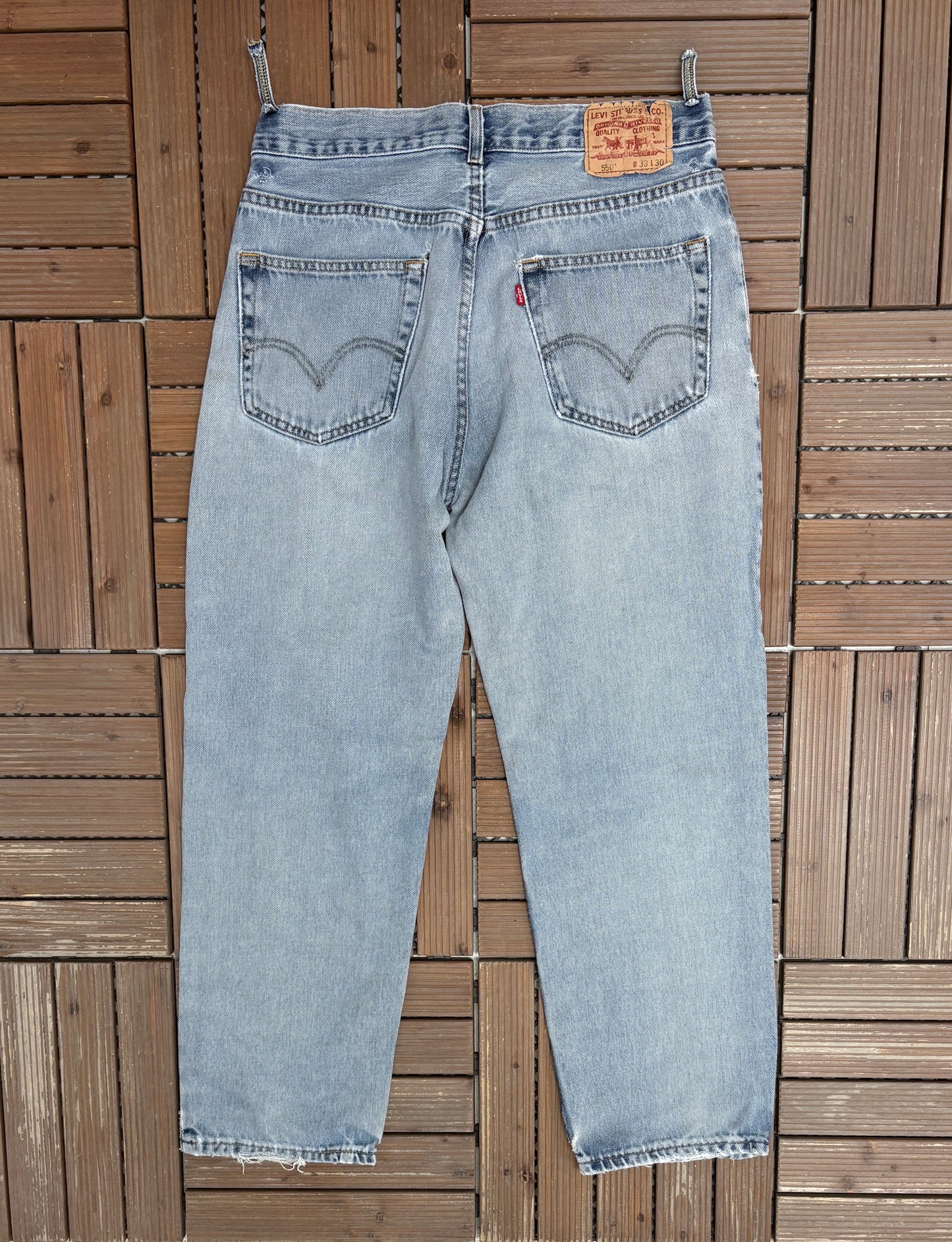 Levi Strauss & Co 550 Relaxed Fit Blue Denim Jeans | Size 33 x 30 | Vintage 2000s Levi's Light Blue Jeans |