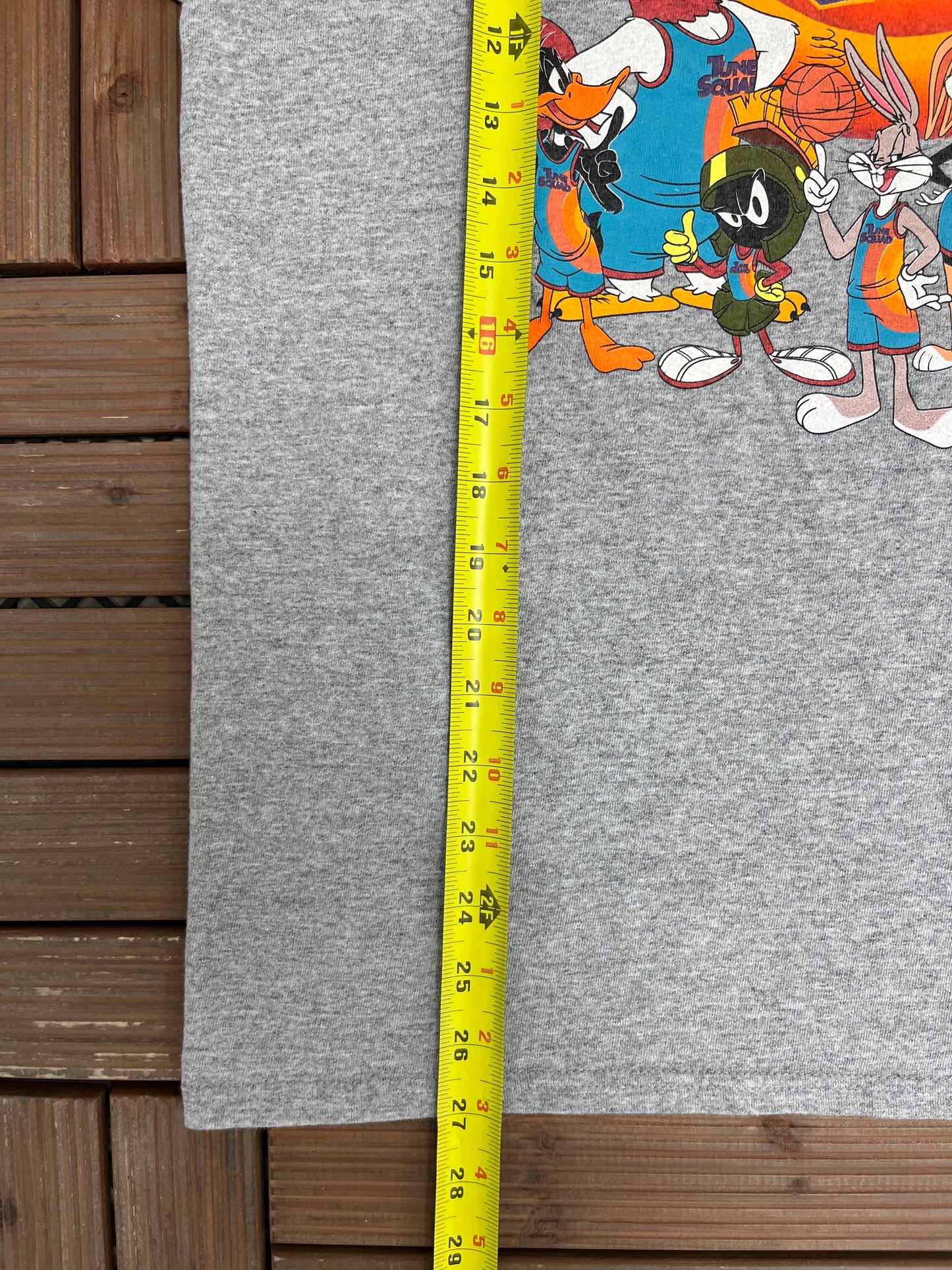 Space Jam Tune Squad Graphic Tee | Size Large | Vintage 2000s Looney Tunes Grey T-Shirt |
