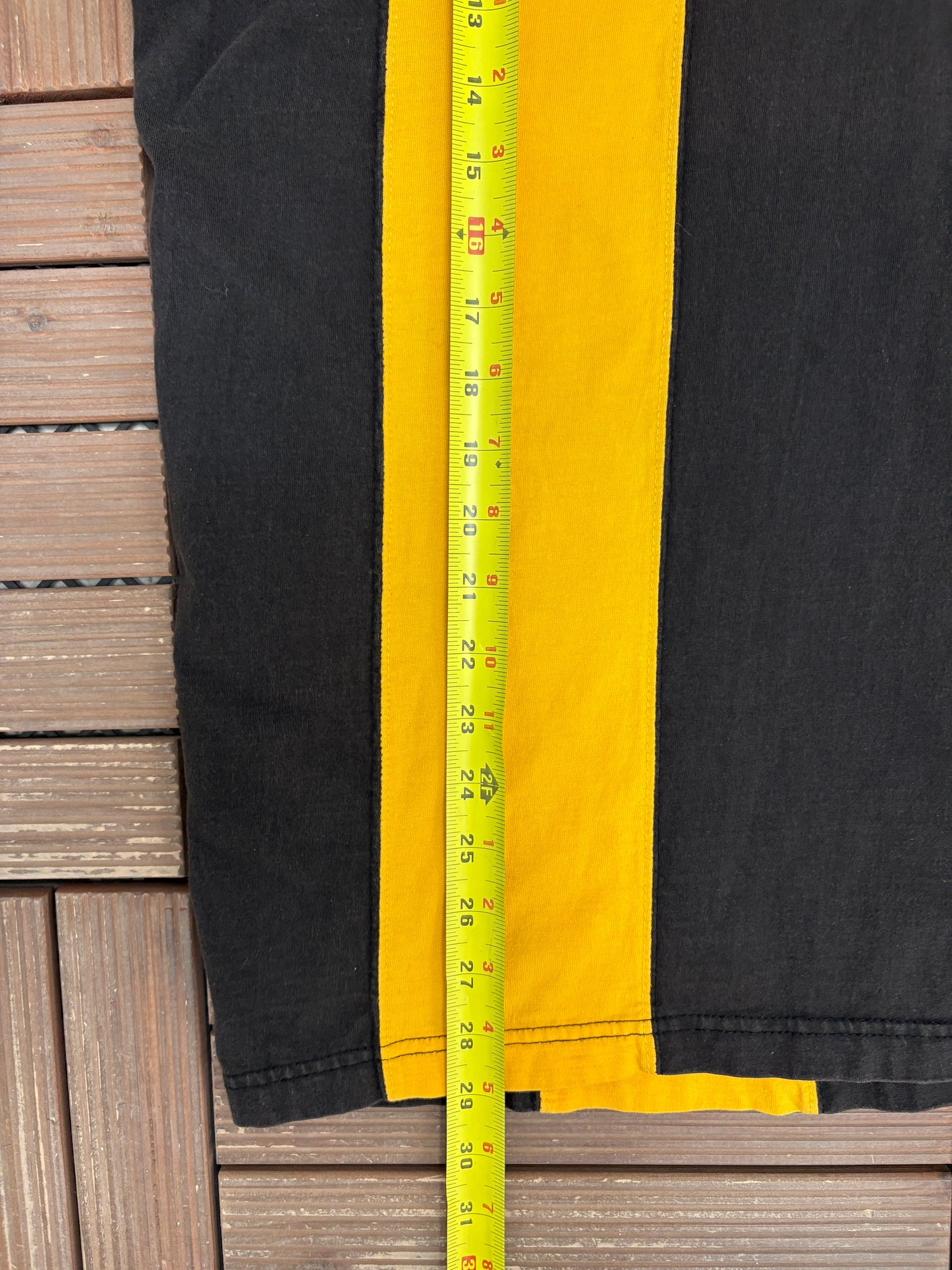 Pittsburgh Steelers Graphic Rugby Shirt | Size Large | Vintage 1990s Football Black Long Sleeve |