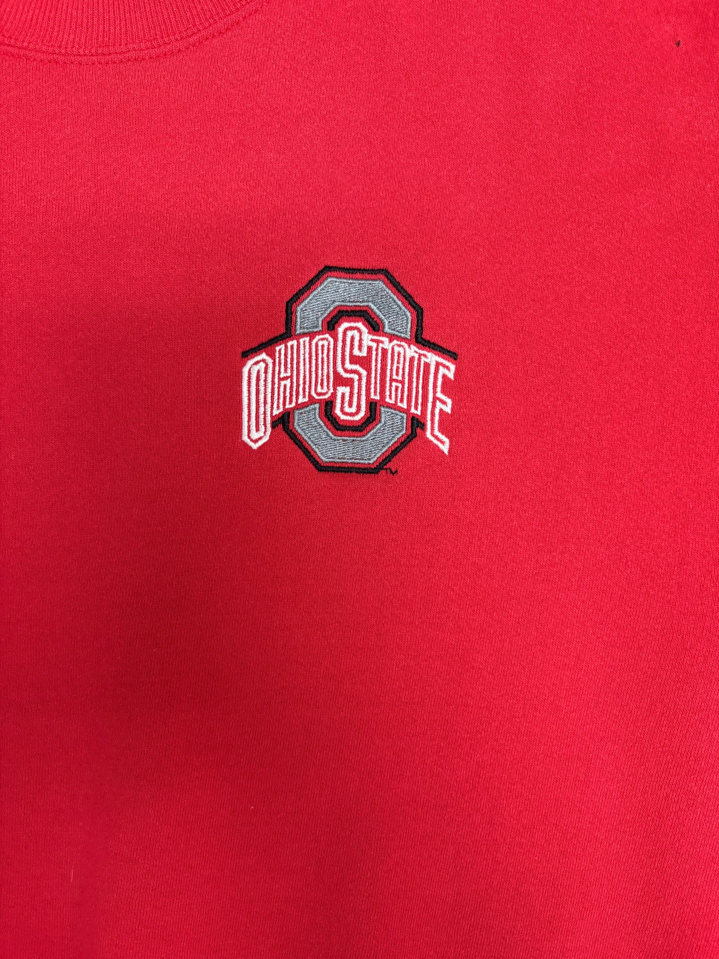 Ohio State Buckeyes Graphic Crewneck | Size Large | Vintage 1980s College Red Sweater |