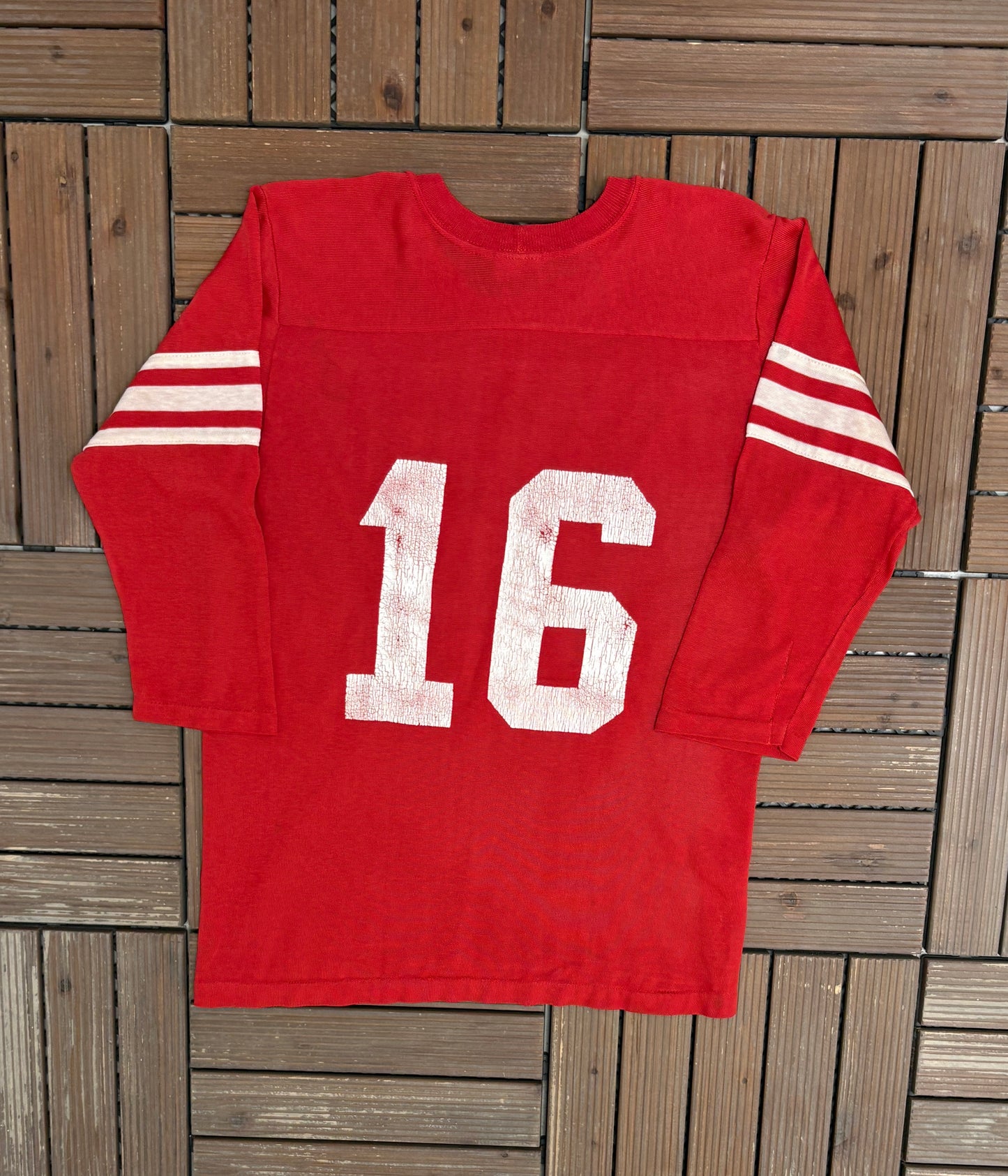 San Francisco 49ers Jersey Style Graphic Tee | Size Small | Vintage 1980s NFL Football Rawlings T-Shirt |