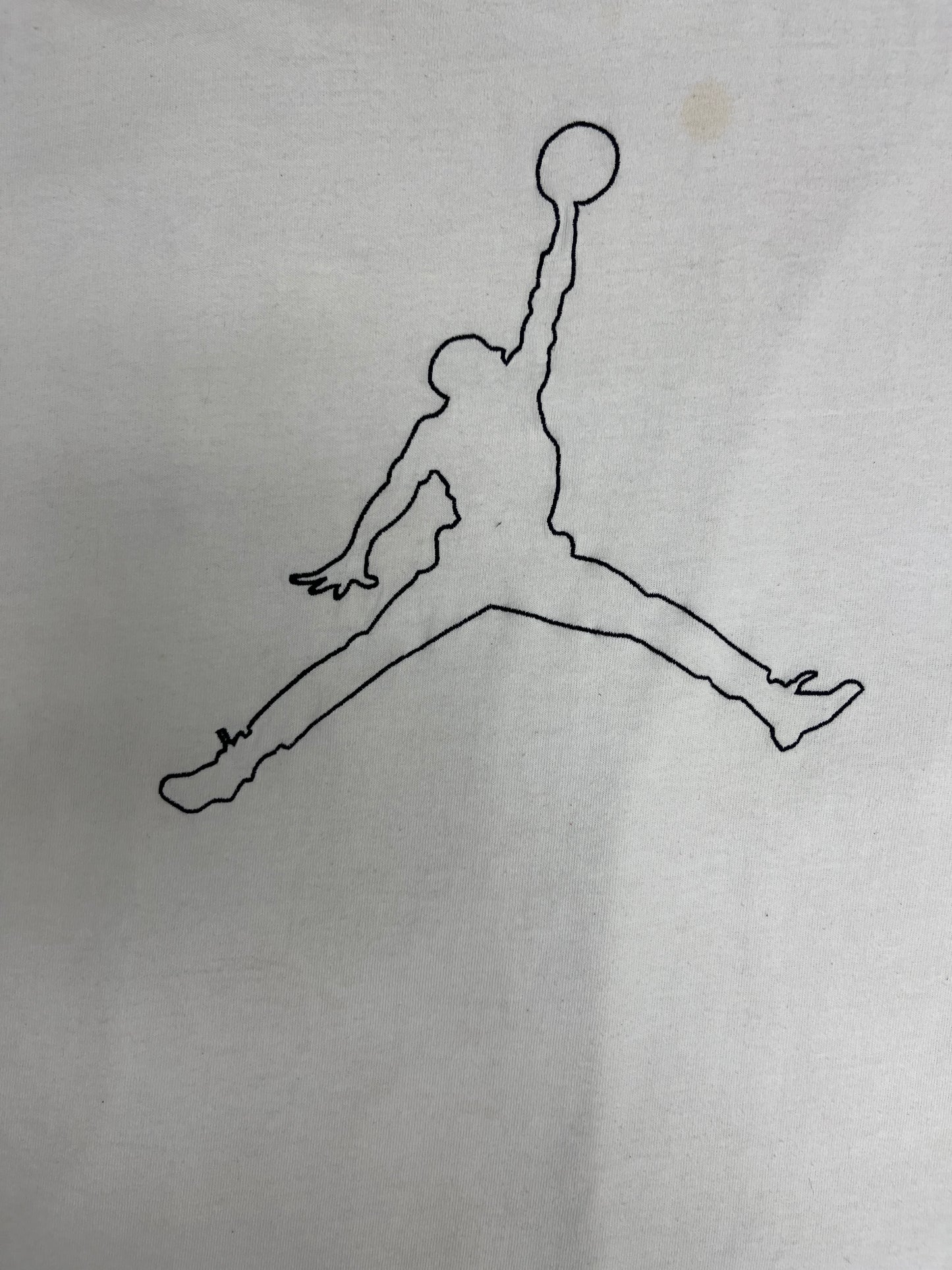 Air Jordan Stitched Graphic Tee | Size XX-Large | Vintage 1990s Jordan Branded White Sleeveless T-Shirt |