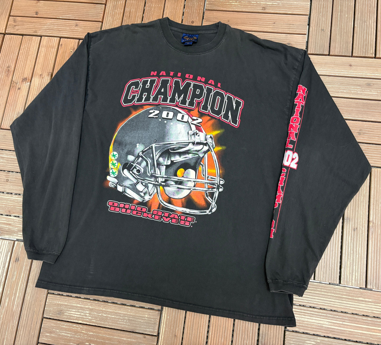 Ohio State Buckeyes National Champion 2002 Graphic Tee | Size XX-Large | Vintage 2000s College Football T-Shirt |