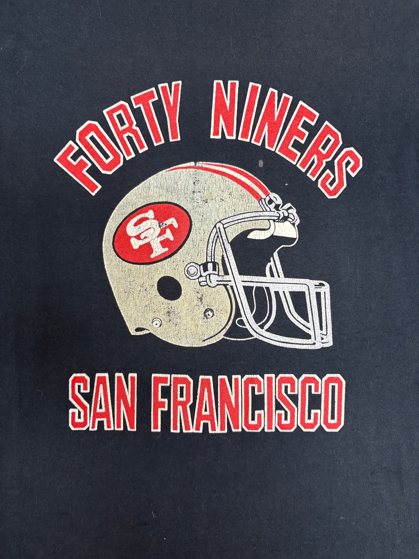 San Francisco 49ers Graphic Tee | Size Large | Vintage 1990s NFL Football Black T-Shirt |