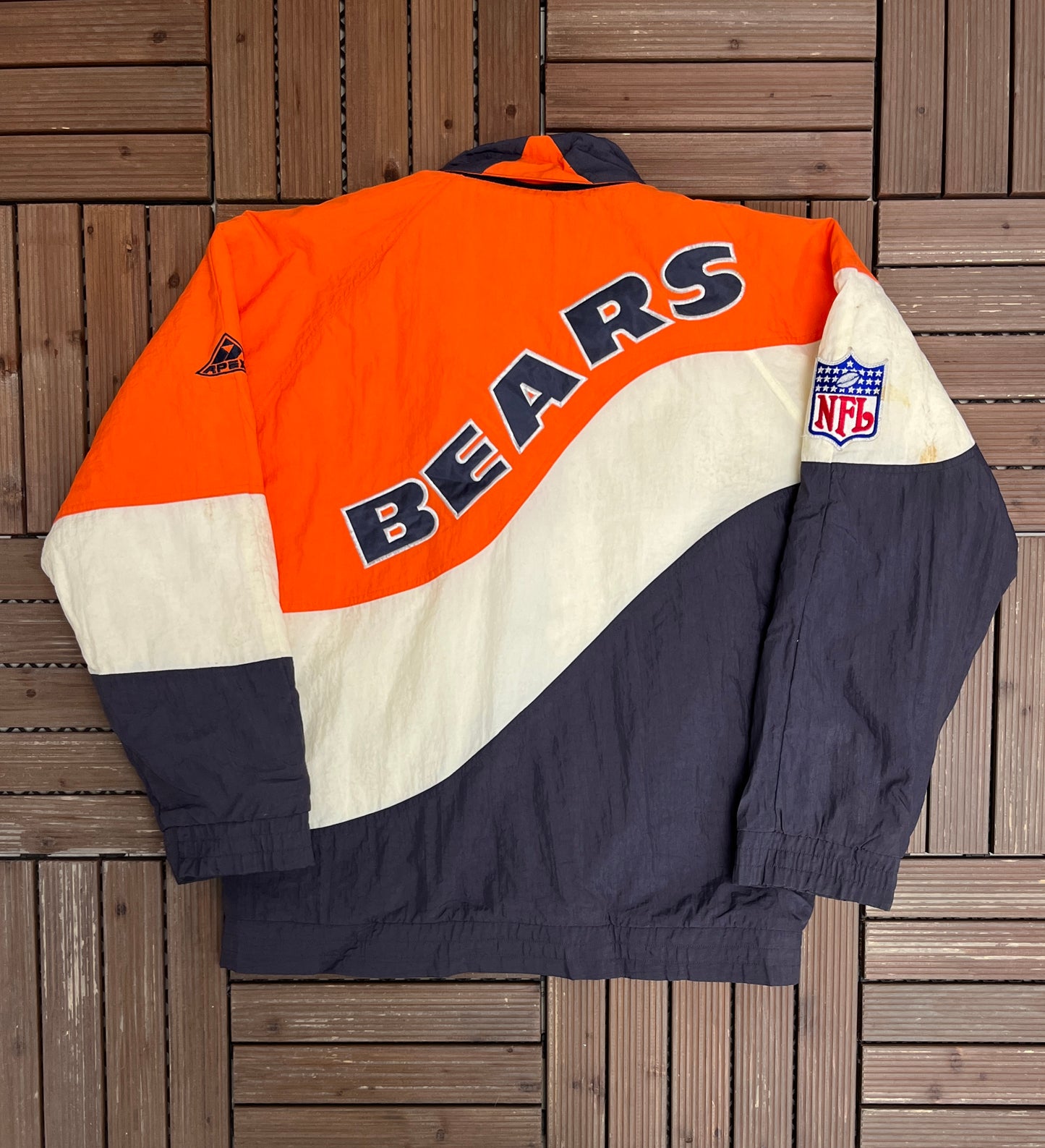 Chicago Bears Puffer Jacket | Size Medium | Vintage 1990s NFL Football Pro Line Apex One Jacket |