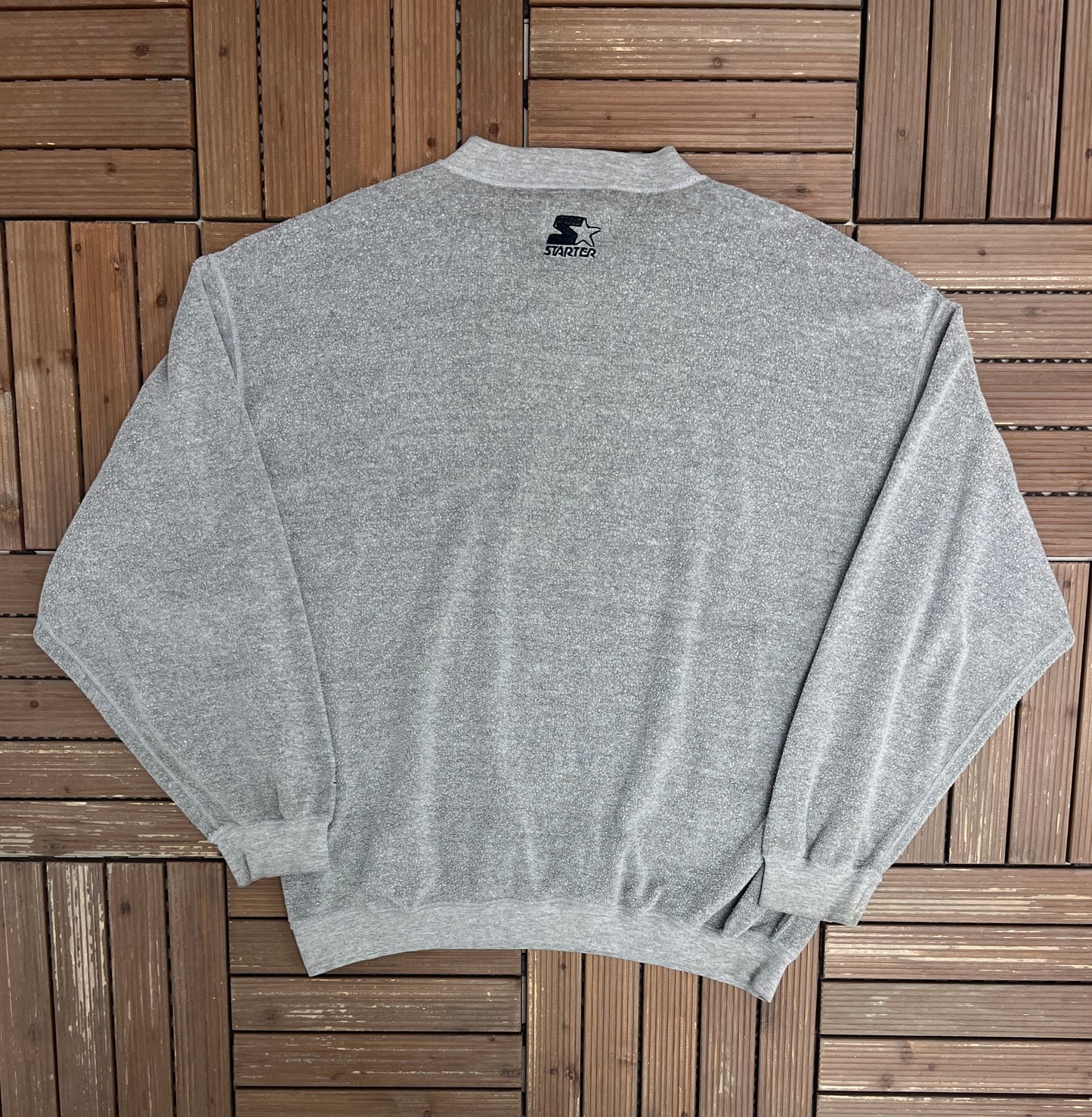 Pittsburgh Steelers Graphic Fleece Crewneck | Size X-Large | Vintage 1990s NFL Football Grey Sweater |