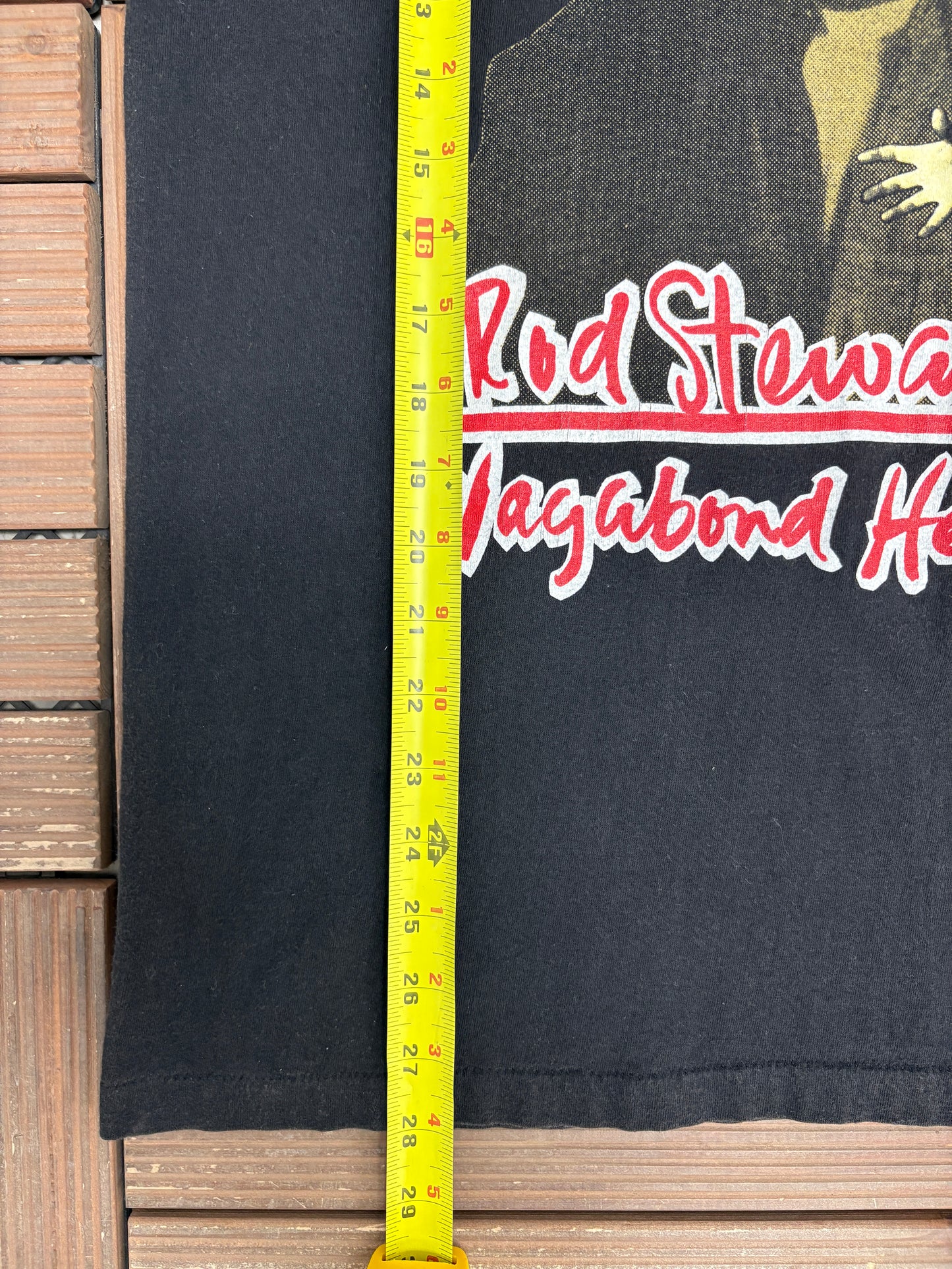 Rod Stewart Vagabond Heart Tour Graphic Tee | Size X-Large | Vintage 1990s Rock Black T-Shirt |