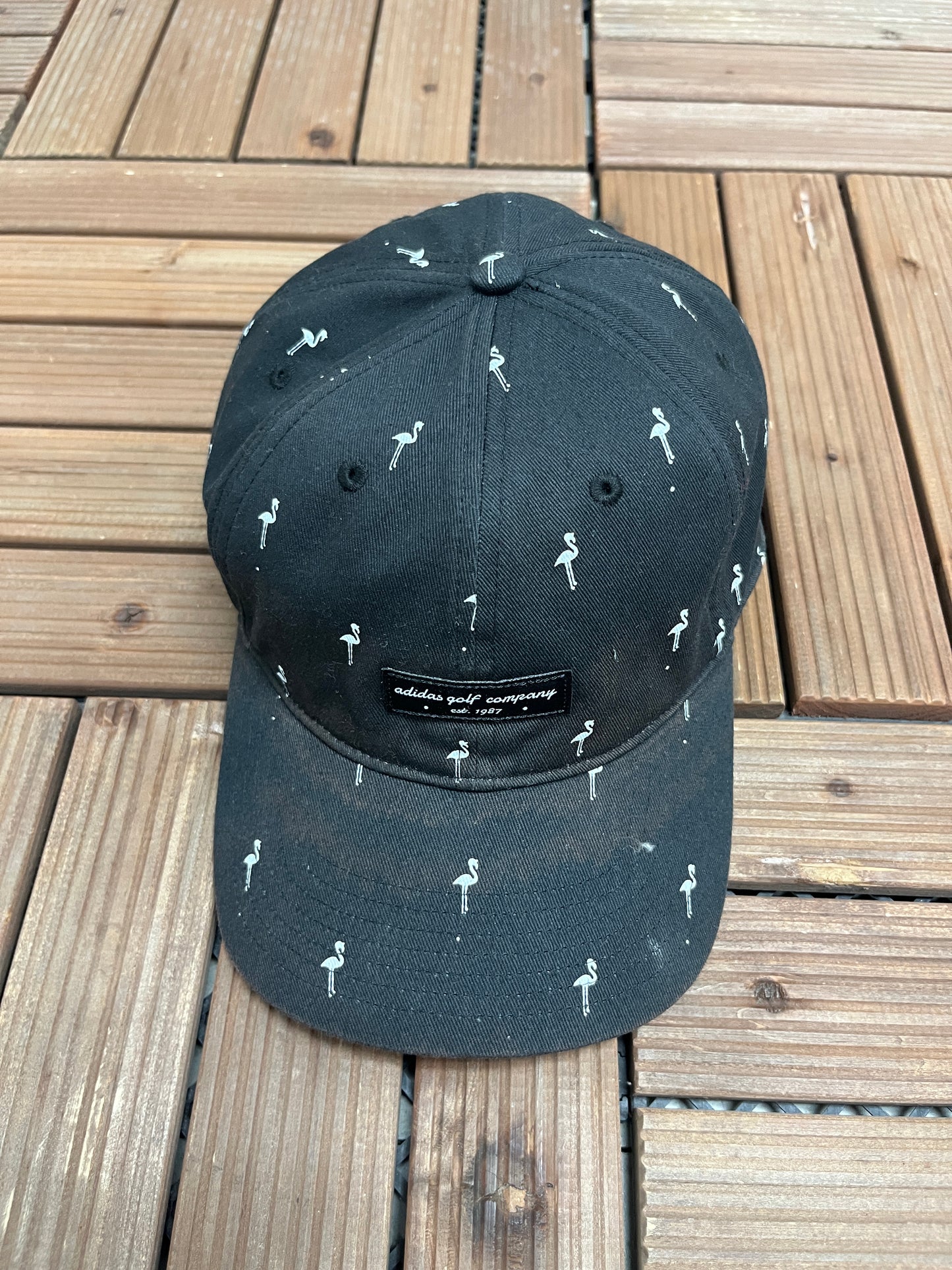 Adidas Golf Company Graphic Hat | Snap Back | Retro 2000s Branded Black Cap |