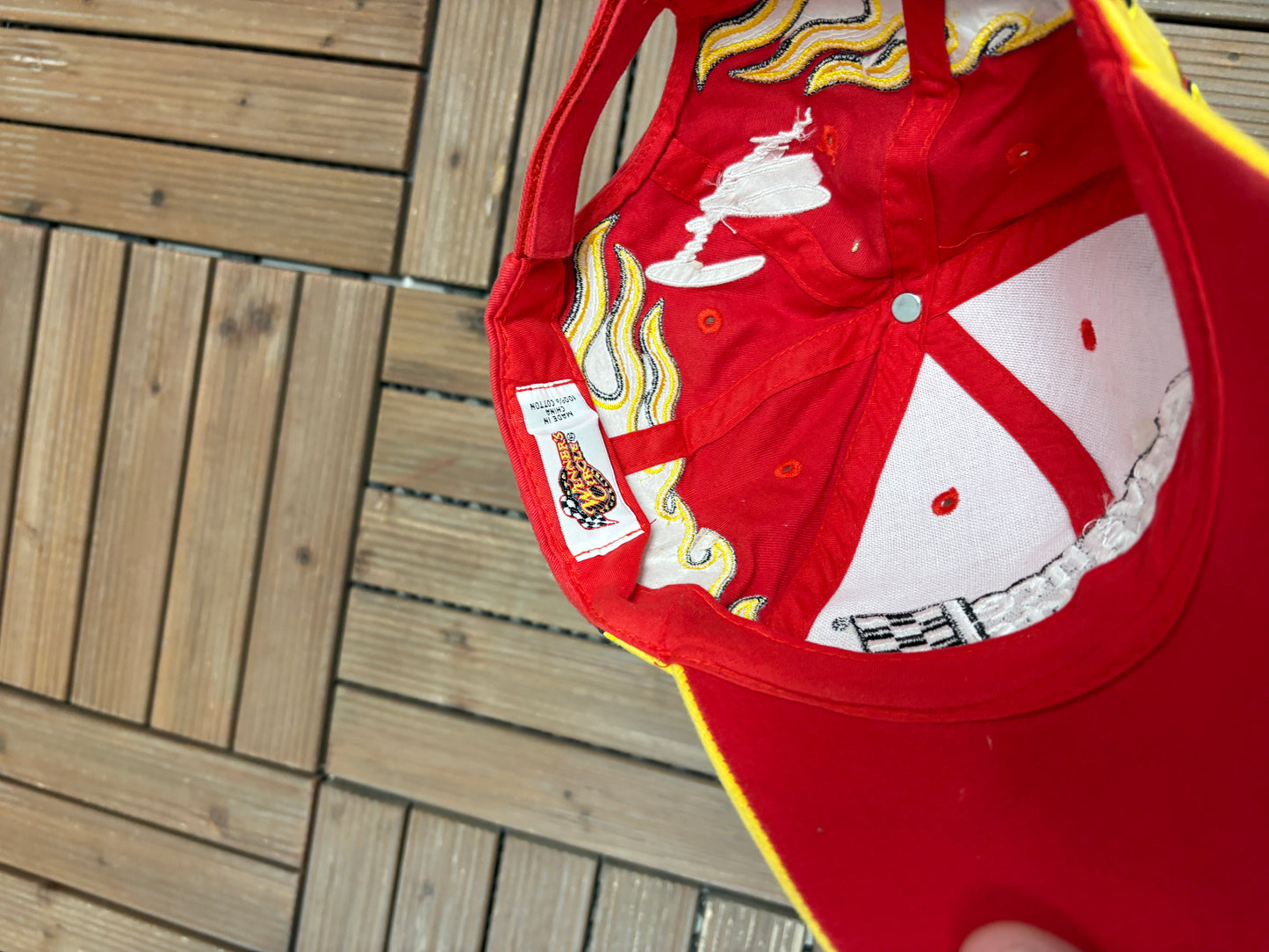 Cruz Pedregon Advance Auto Parts Embroidered Hat | Strap Back | Vintage 2000s Racing Red Cap |