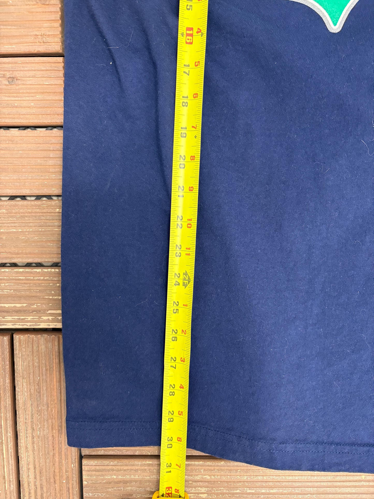 Wilson Tennis Script Graphic Tee | Size X-Large Tall | Vintage 1990s Tennis Mesh Sleeve Blue T-Shirt |