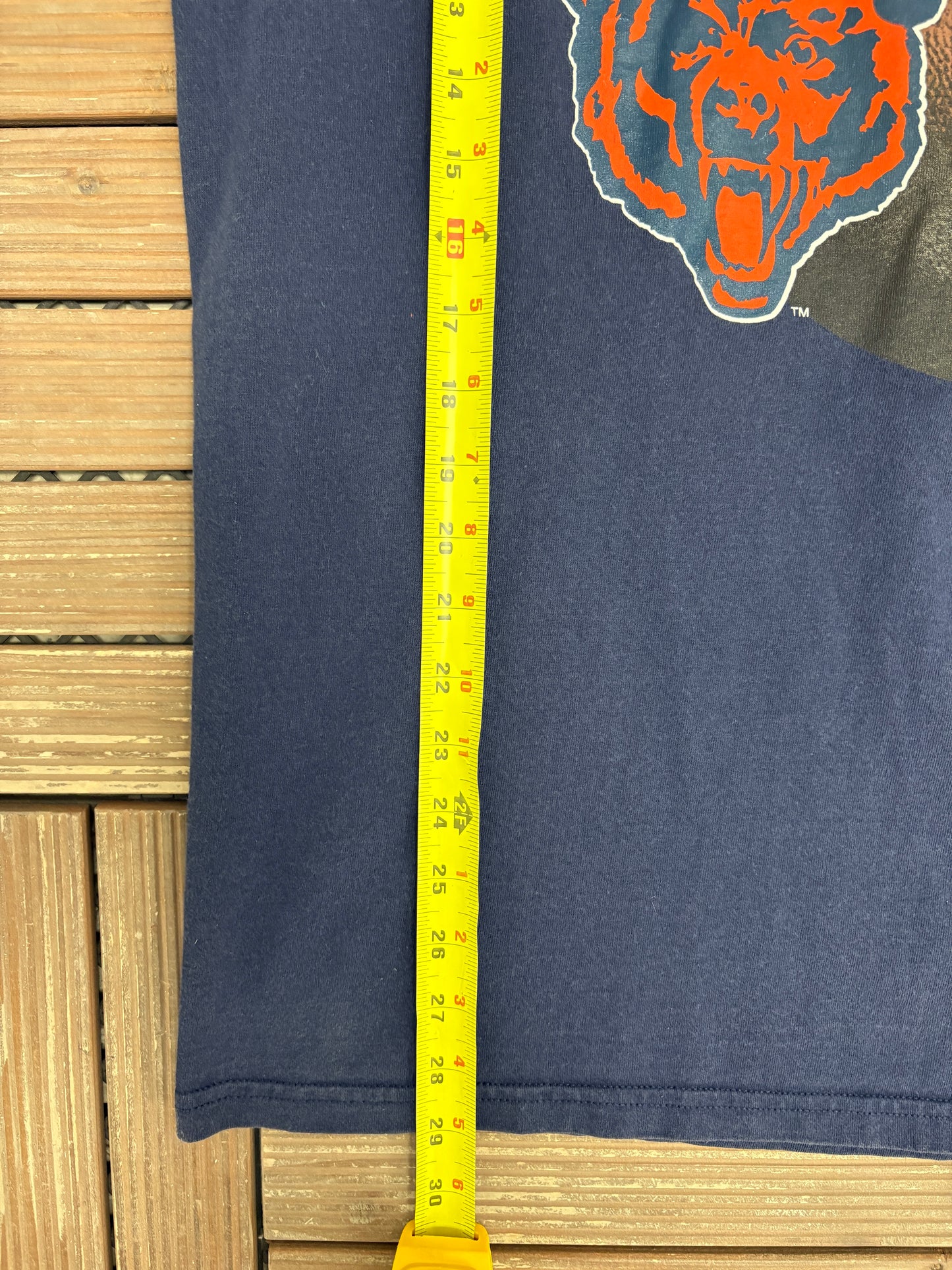Chicago Bears Graphic Tee | Size X-Large | Vintage 1990s NFL Football Blue T-Shirt |